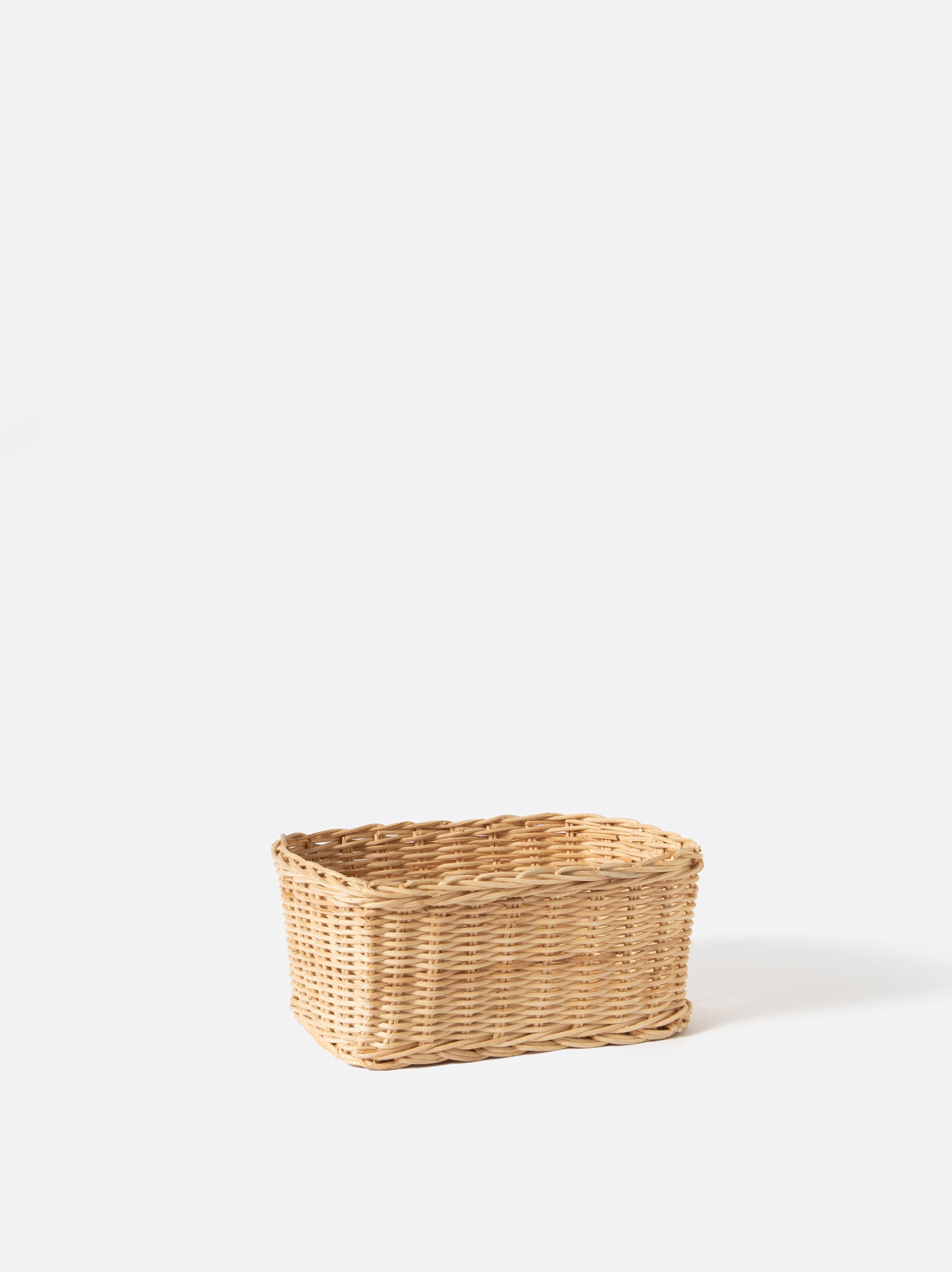 Rectangle Rattan Basket Natural / X-Small