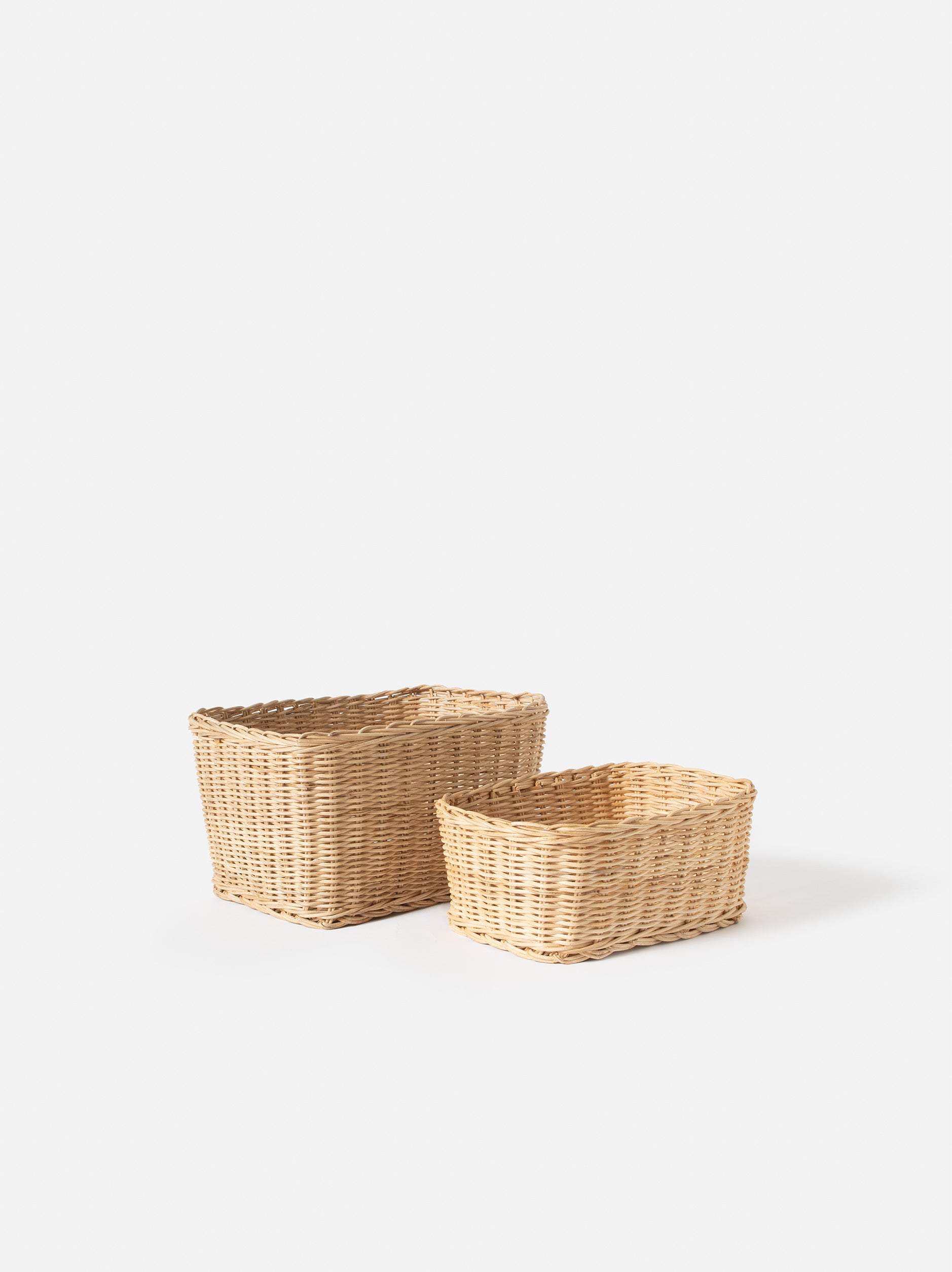 Rectangle Rattan Basket Natural / X-Small