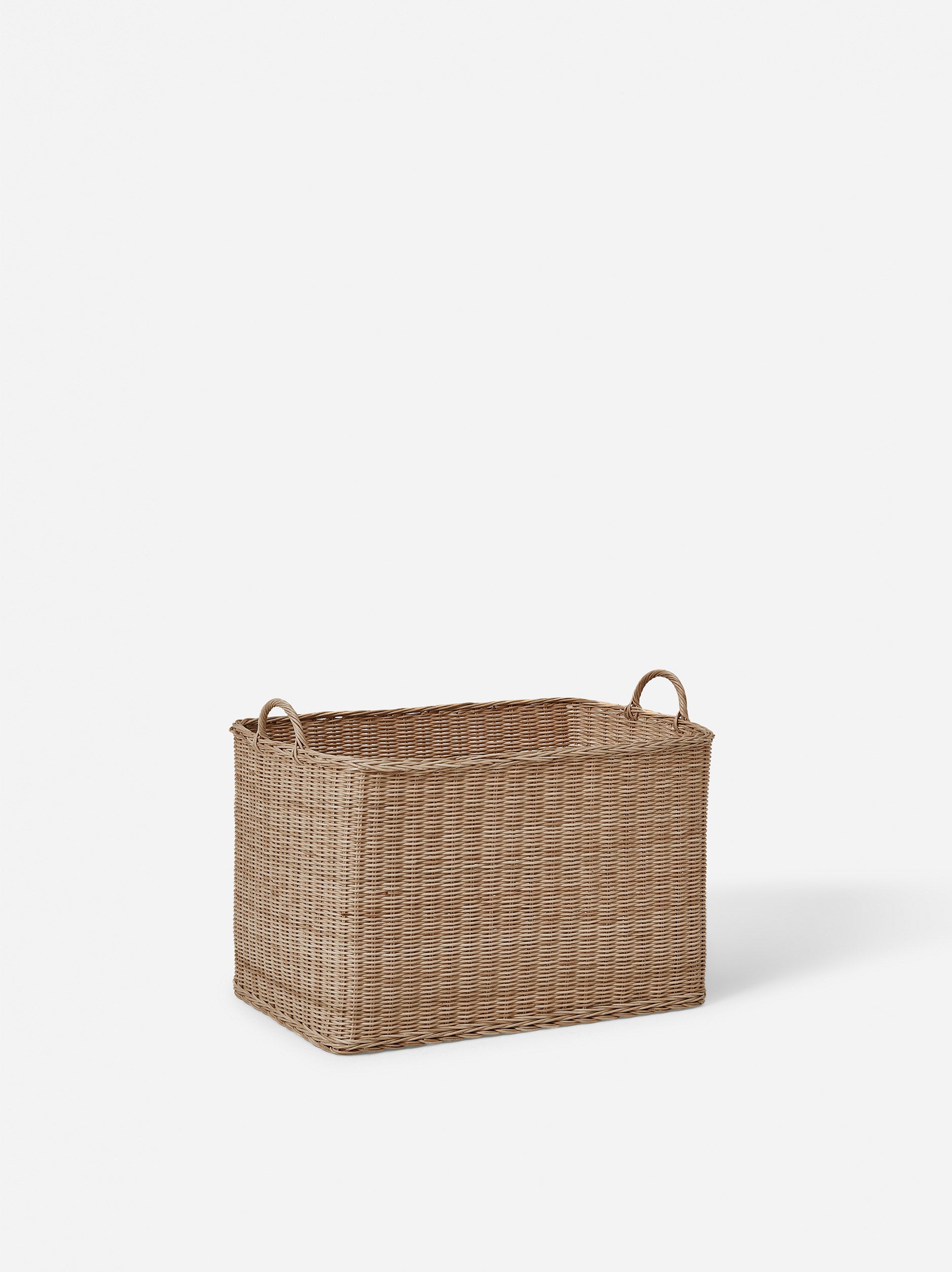 Rectangle Rattan Basket Brown / Large