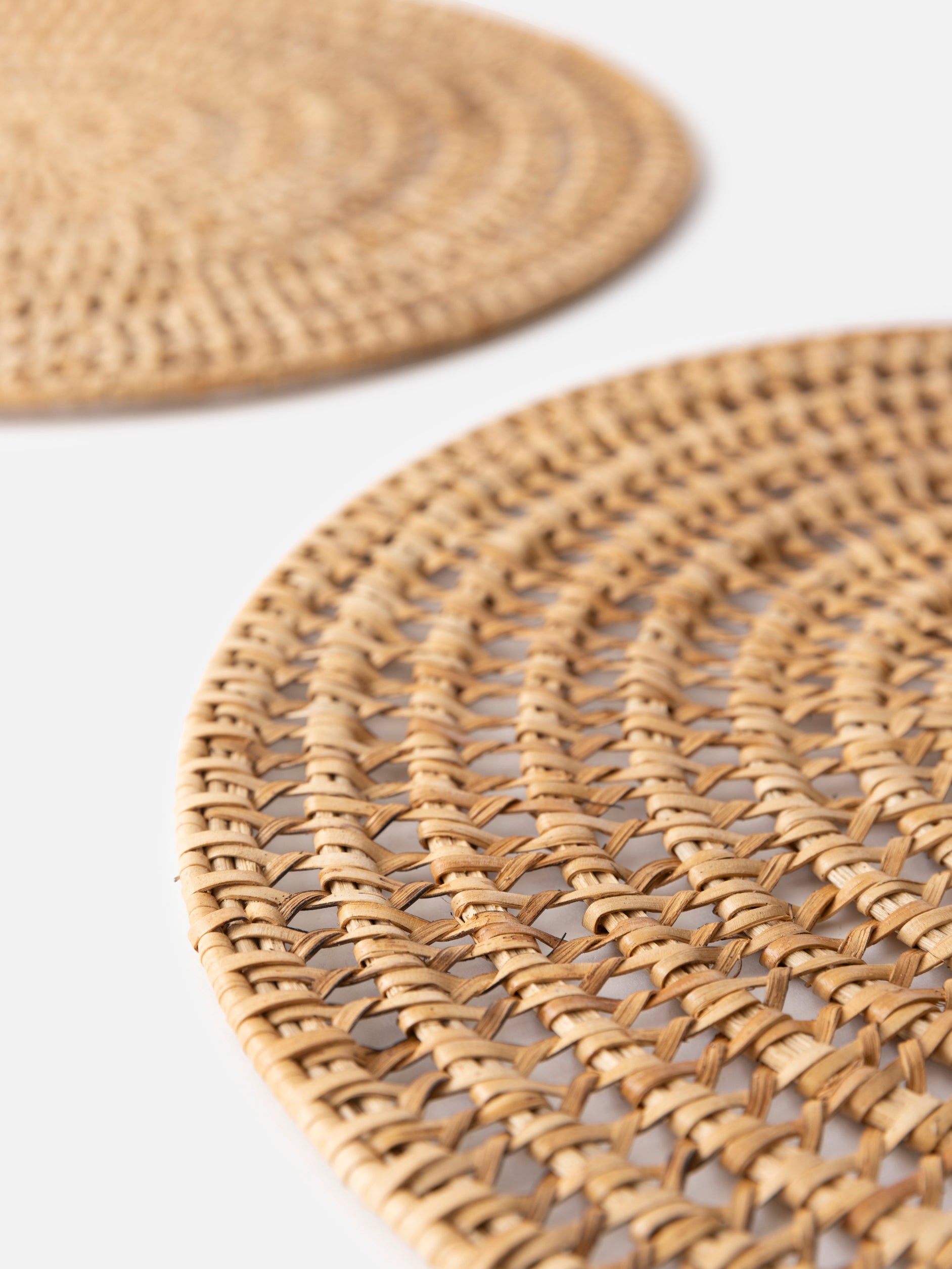 Rattan Round Placemat Natural / Large