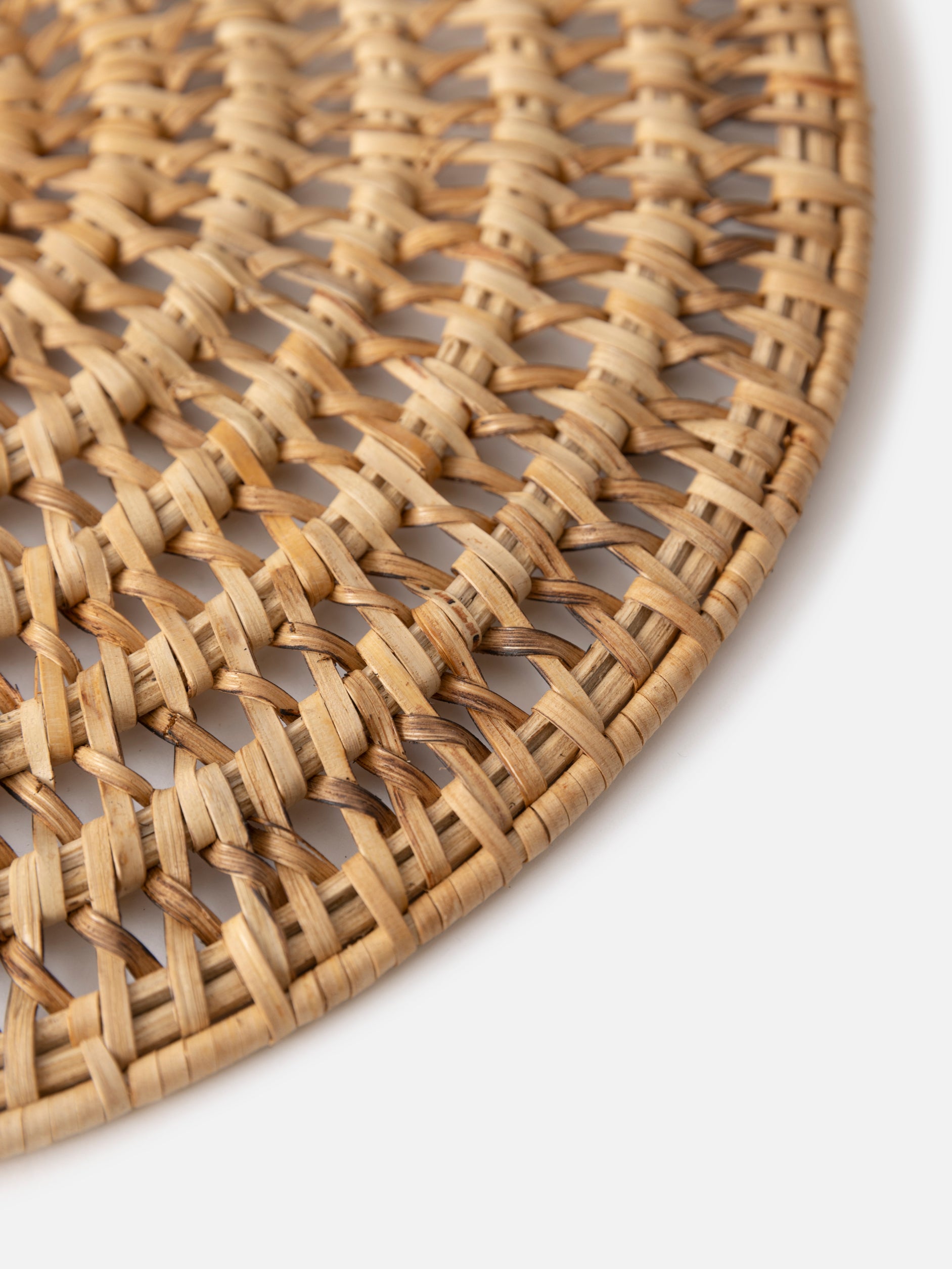 Rattan Round Placemat Natural / Large