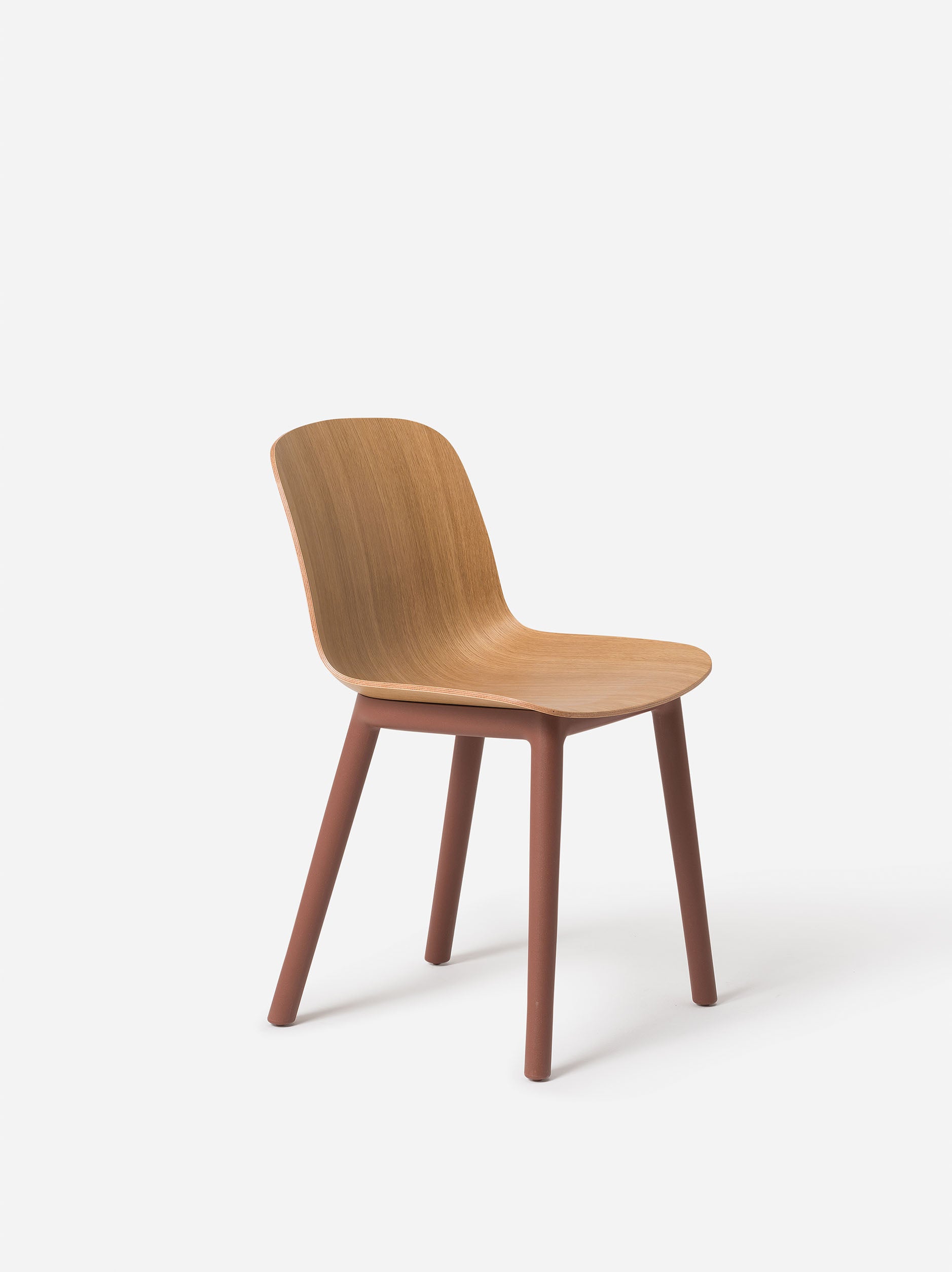 Acre Chair Eco Plastic Oak/Brick Red / One Size