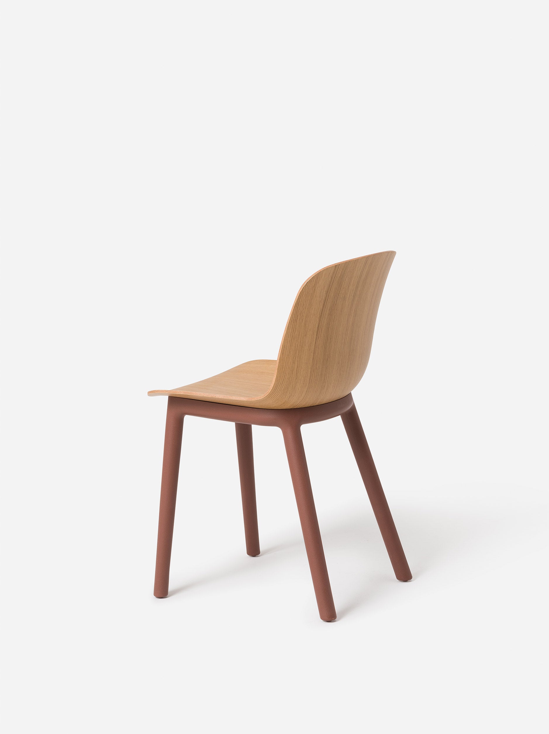 Acre Chair Eco Plastic Oak/Brick Red / One Size