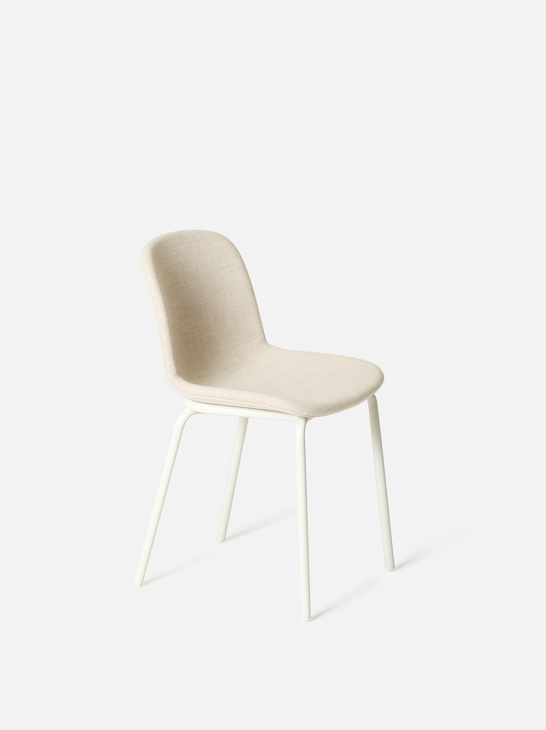 Acre Chair Upholstered Seat w/ Metal Base Beige/White / One Size