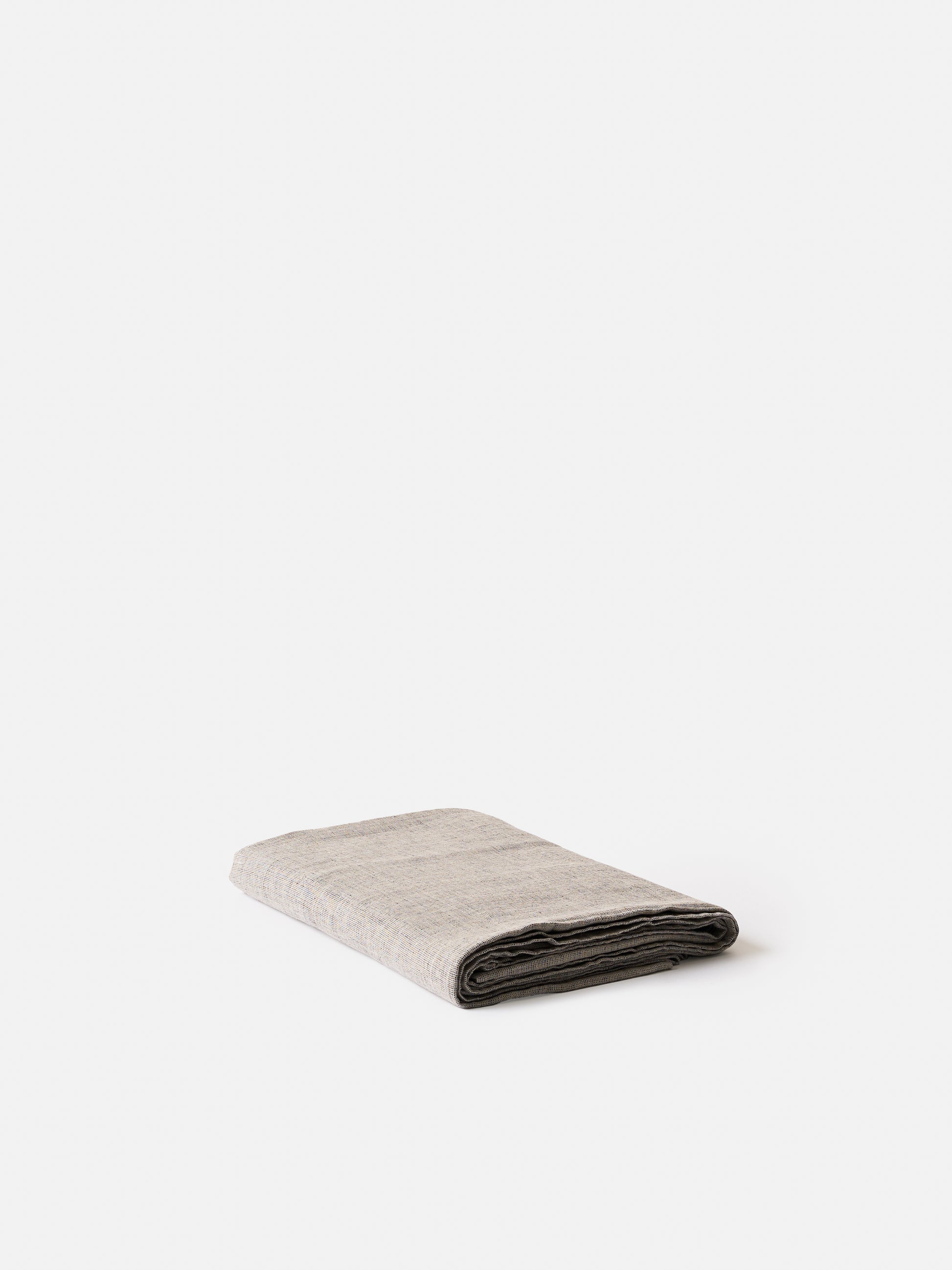 Chambray Linen Tablecloth Black/Natural / 155x270cm