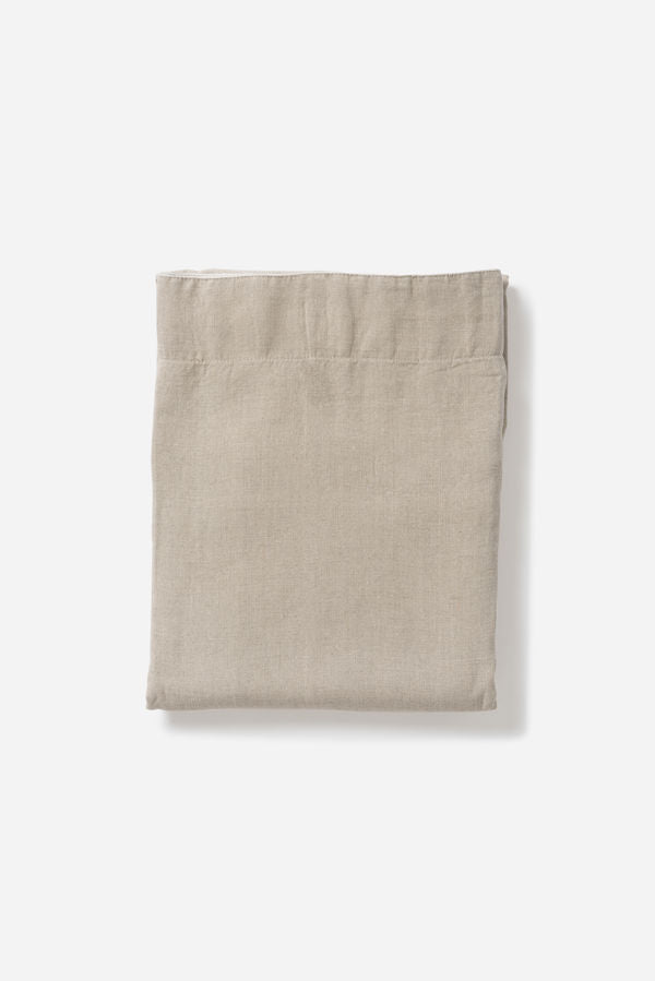 Wide Washed Linen Curtain Natural / Large
