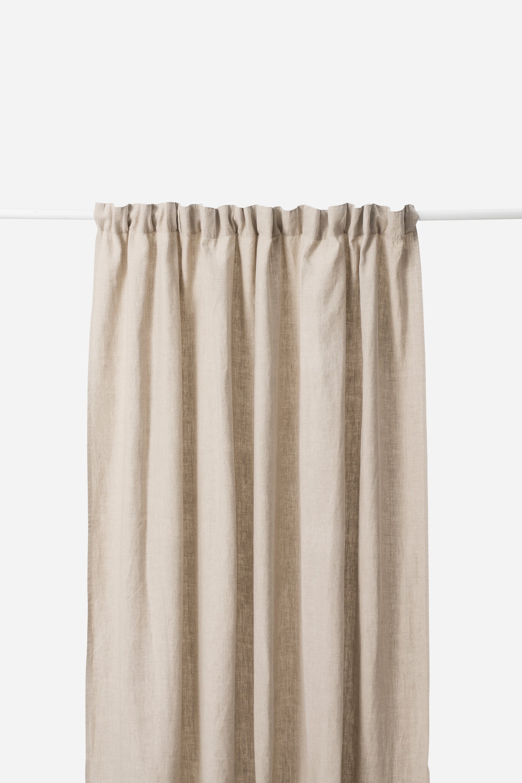 Wide Washed Linen Curtain Natural / Small