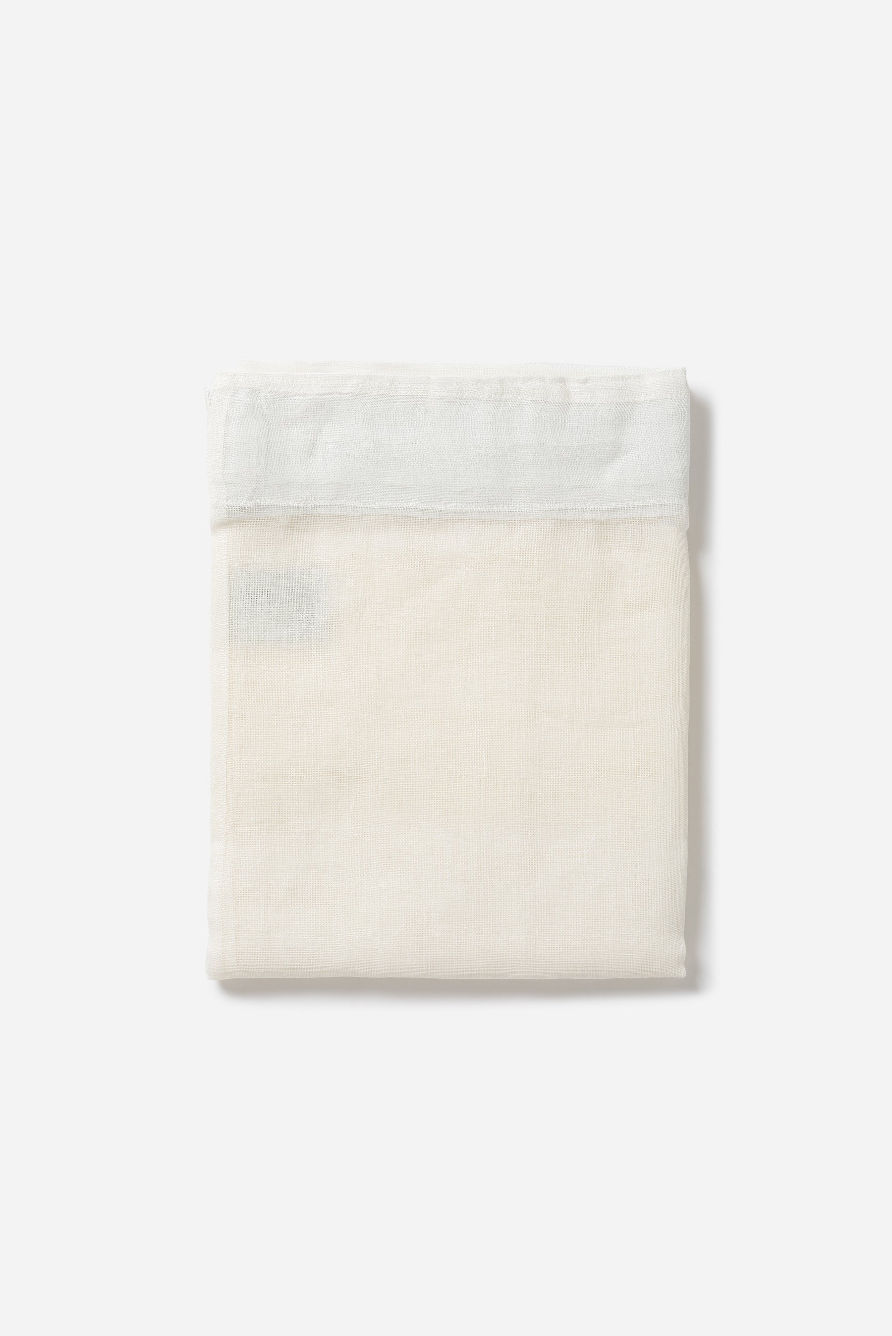 Wide Linen Voile Curtain Ecru / Large
