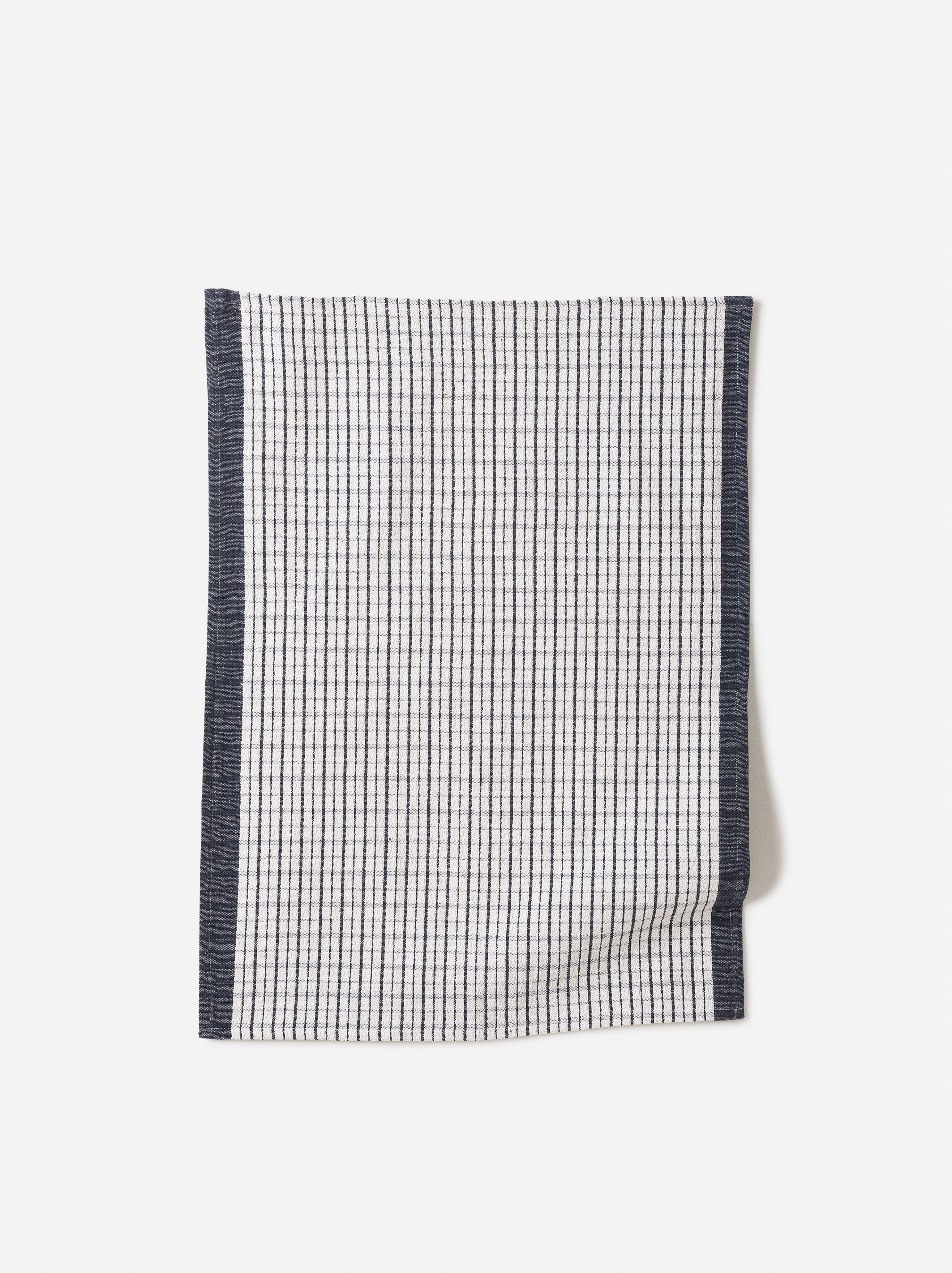 Heavy Cotton Tea Towel Navy/White / 55x75cm