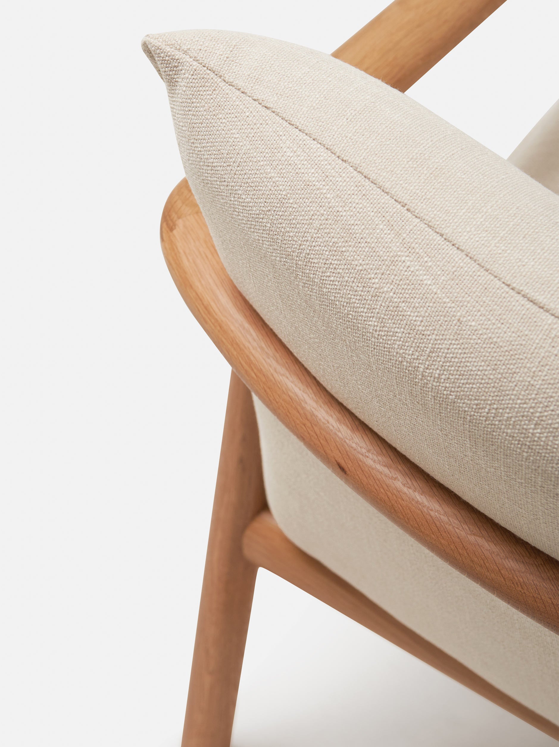 Label Armchair Low Oak/Ecru / Low