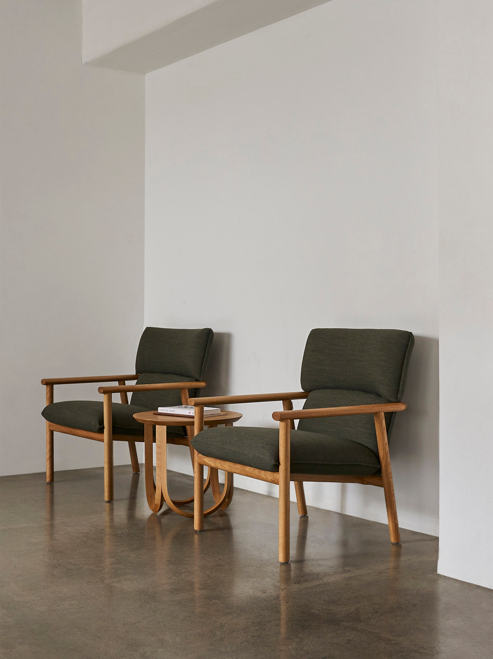 Label Armchair High Oak/Olive / High