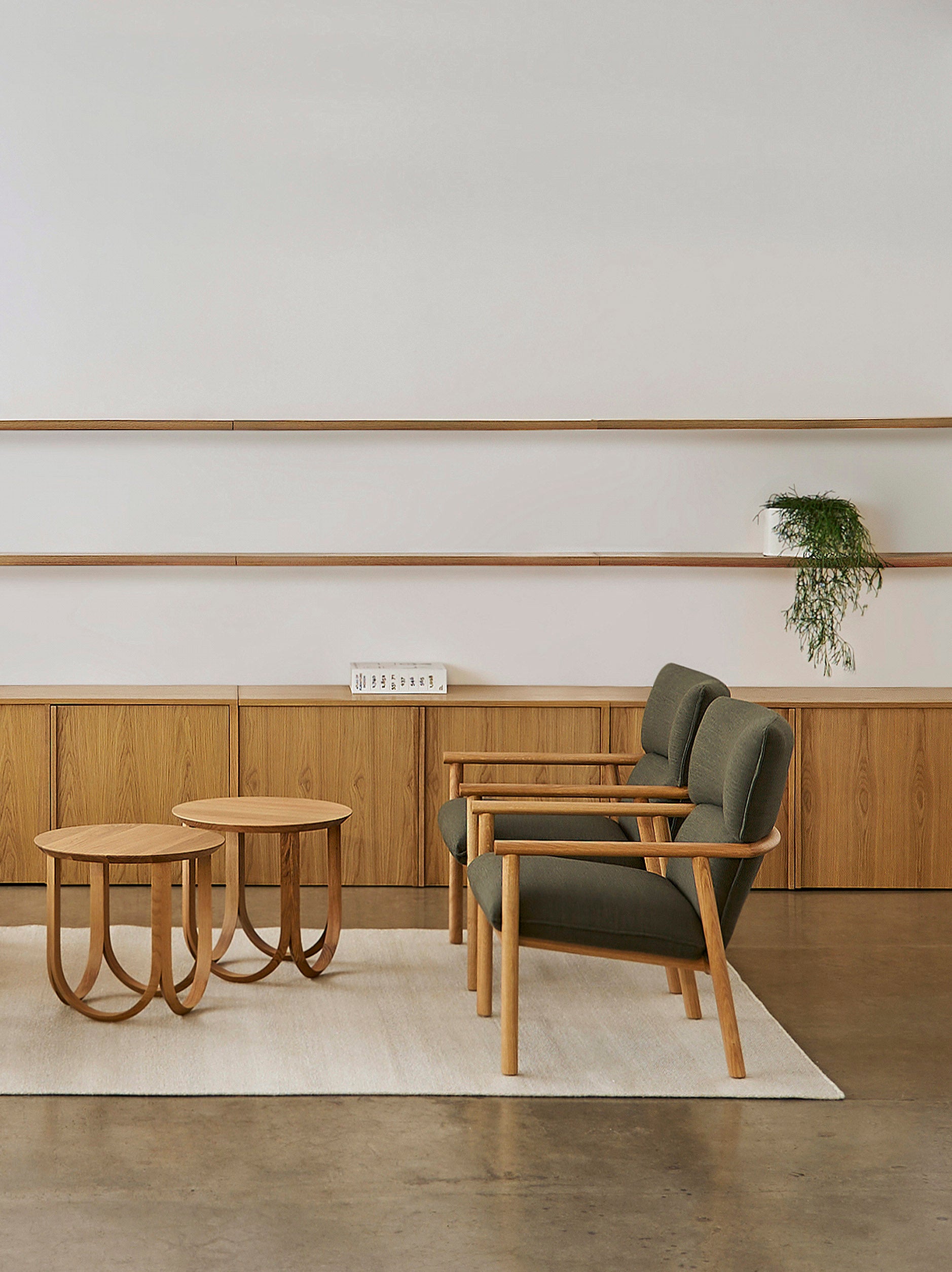 Label Armchair High Oak/Olive / High