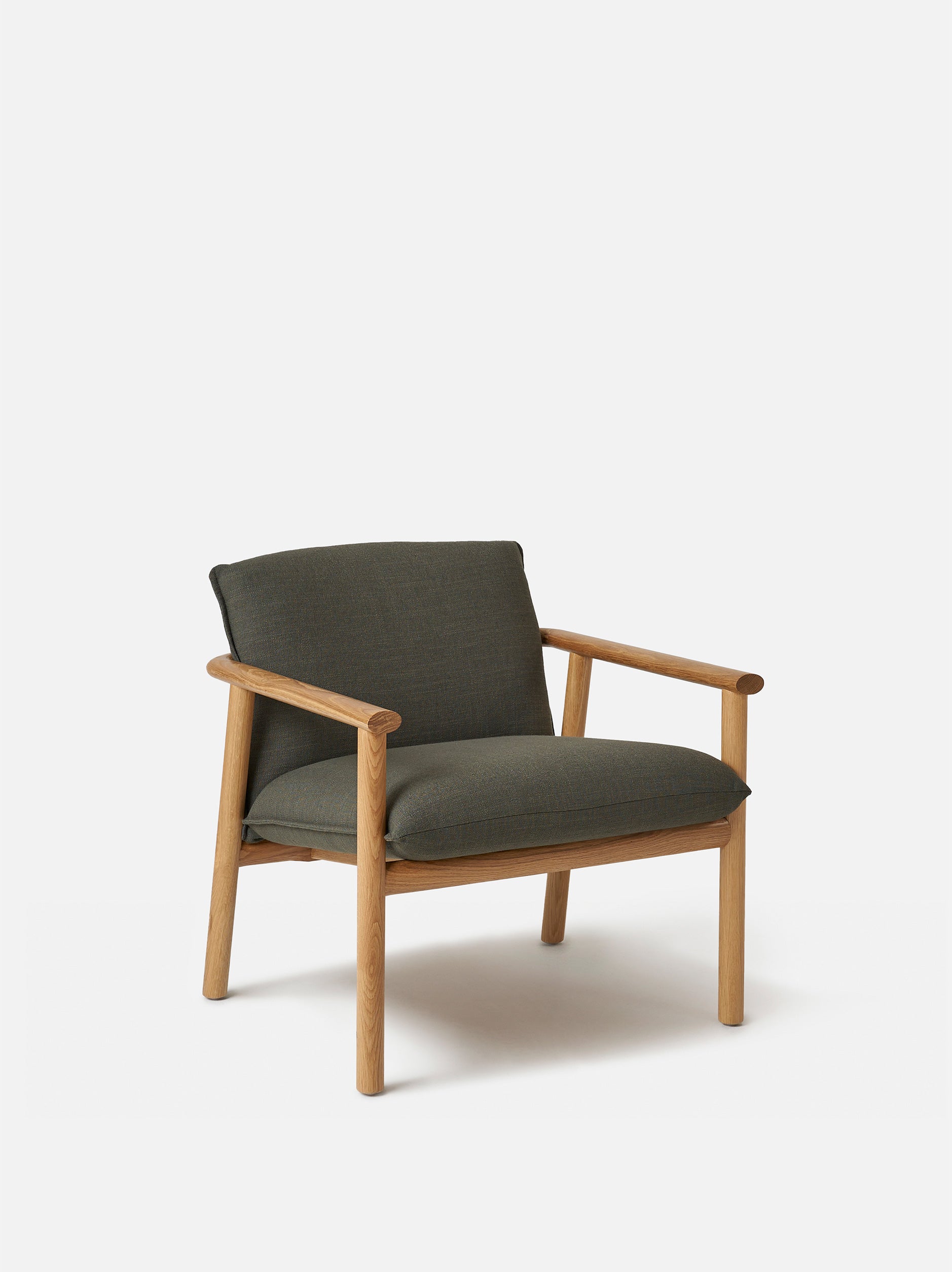 Label Armchair Low Oak/Olive / Low