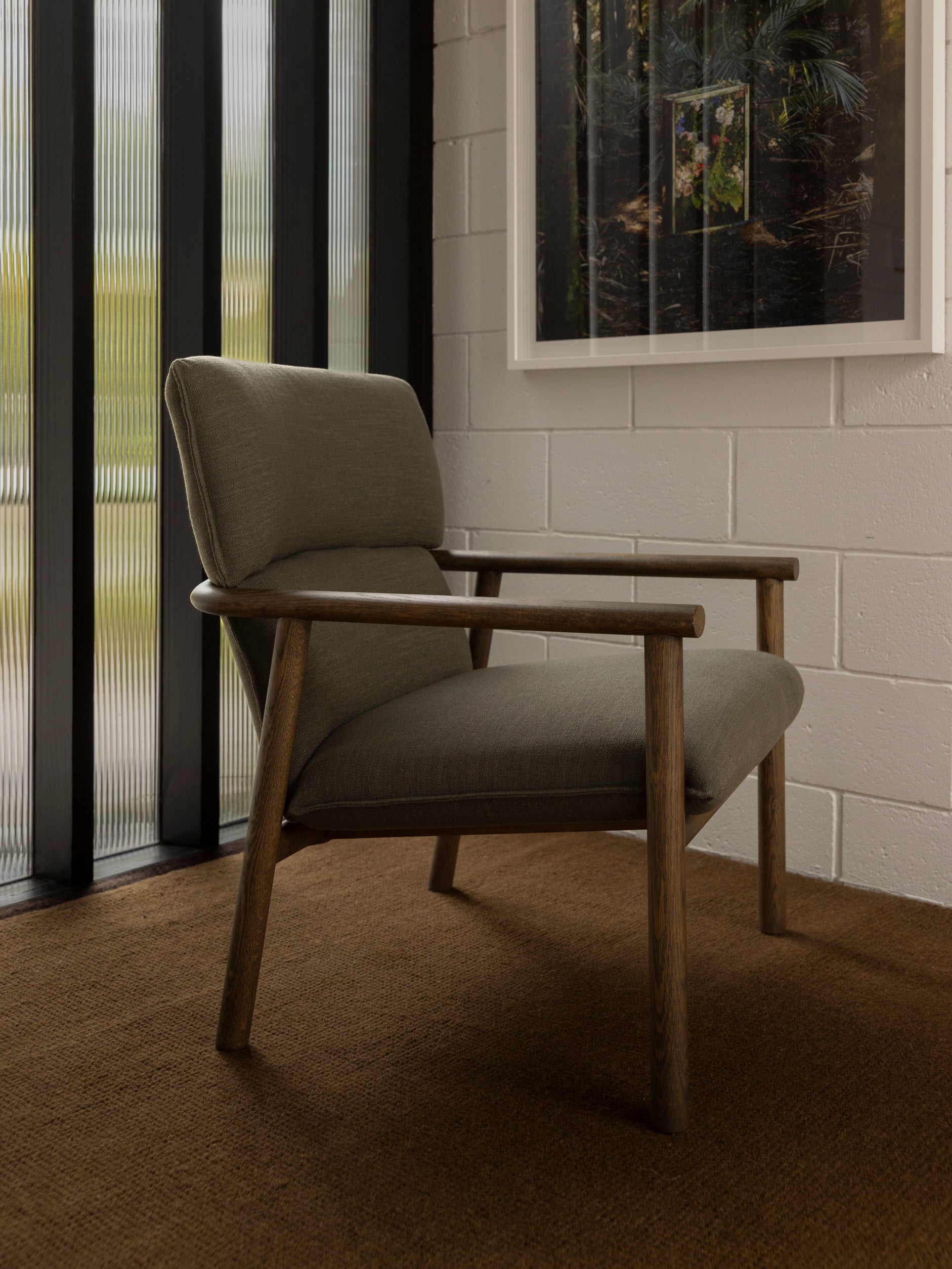 Label Armchair High Smoked Oak/Olive / High