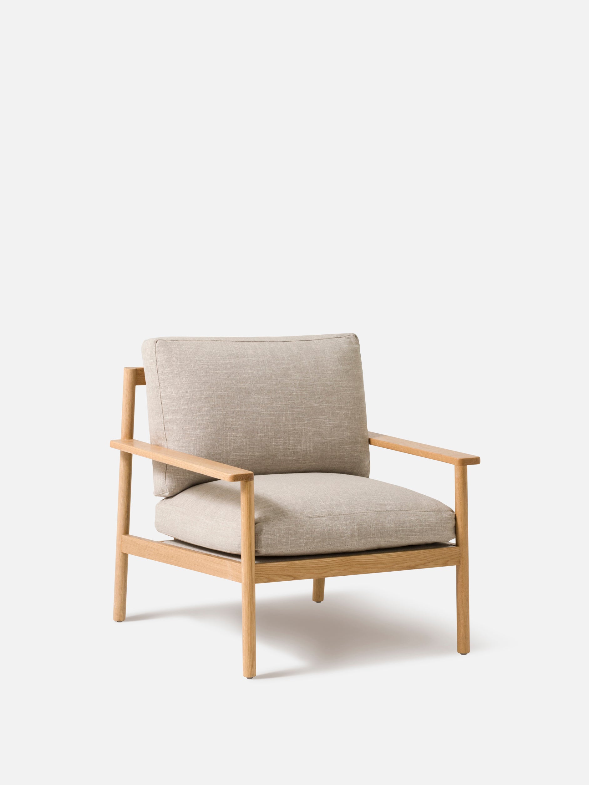 Daily Armchair Oak/Stof Flax #10 Beige / One Size