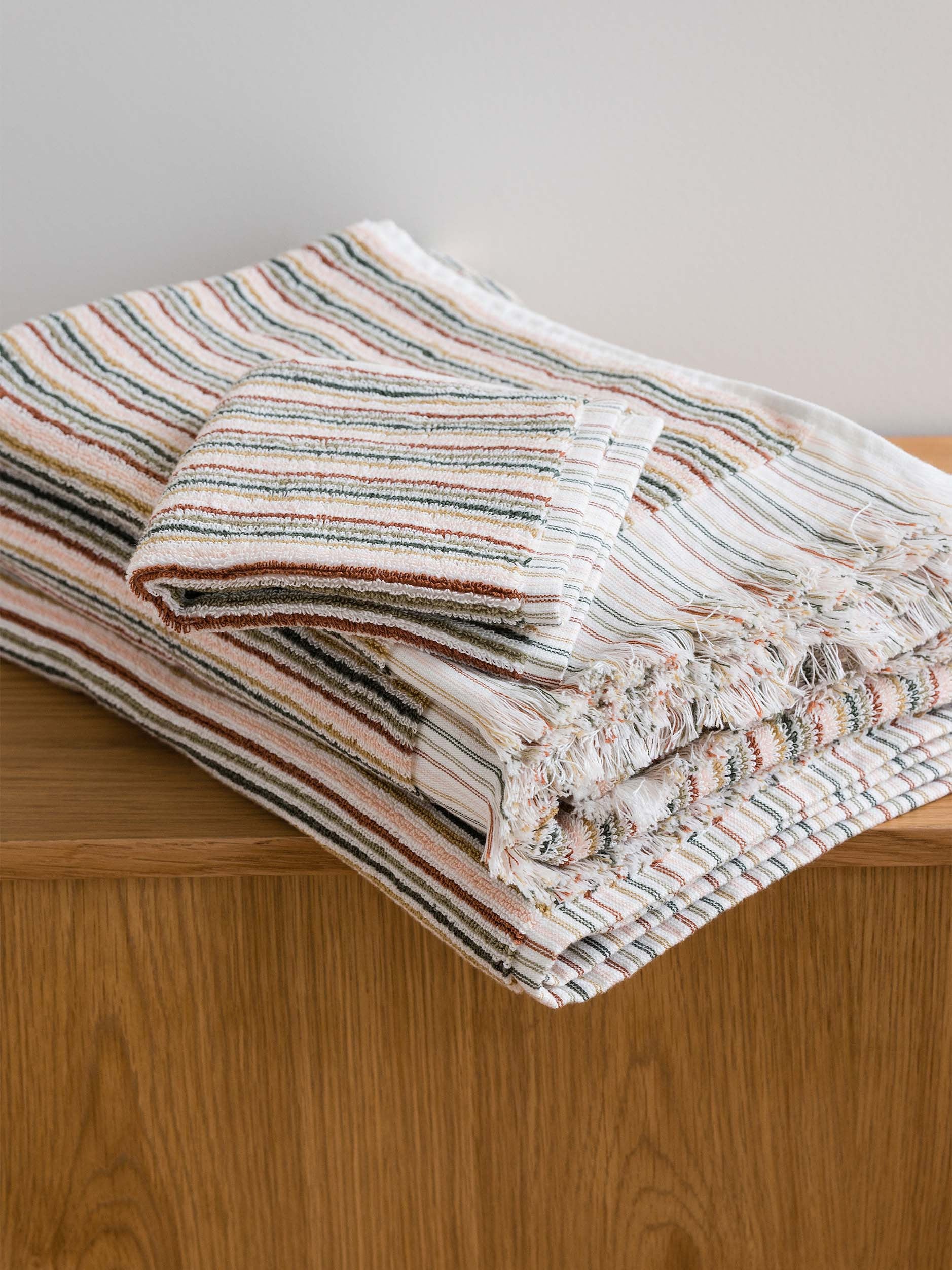 Alice Cotton Bath Mat Moss/Multi / Bath Mat
