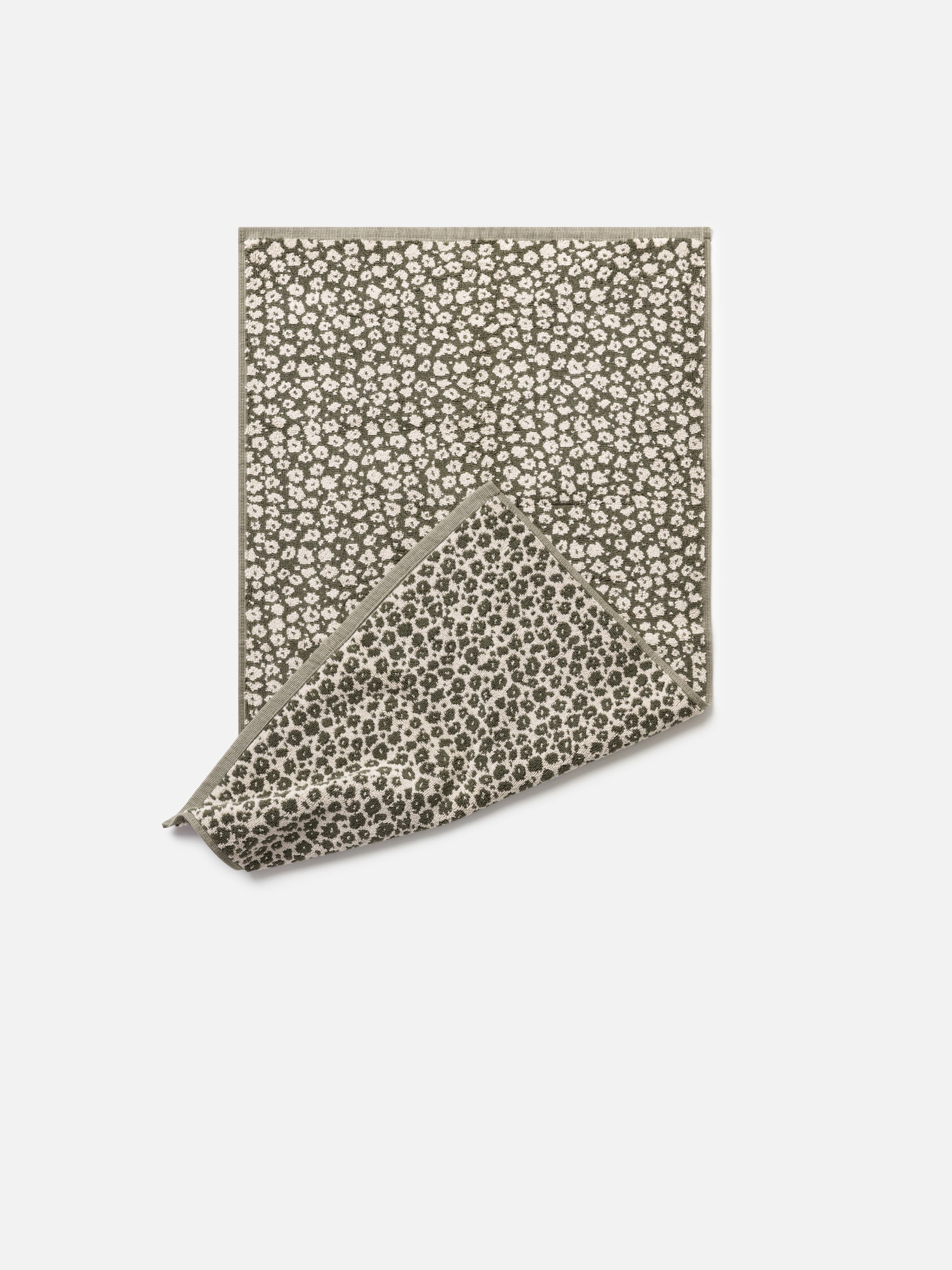 Forget Me Not Cotton Bath Towel Range Ivy/Oat / Bath Mat