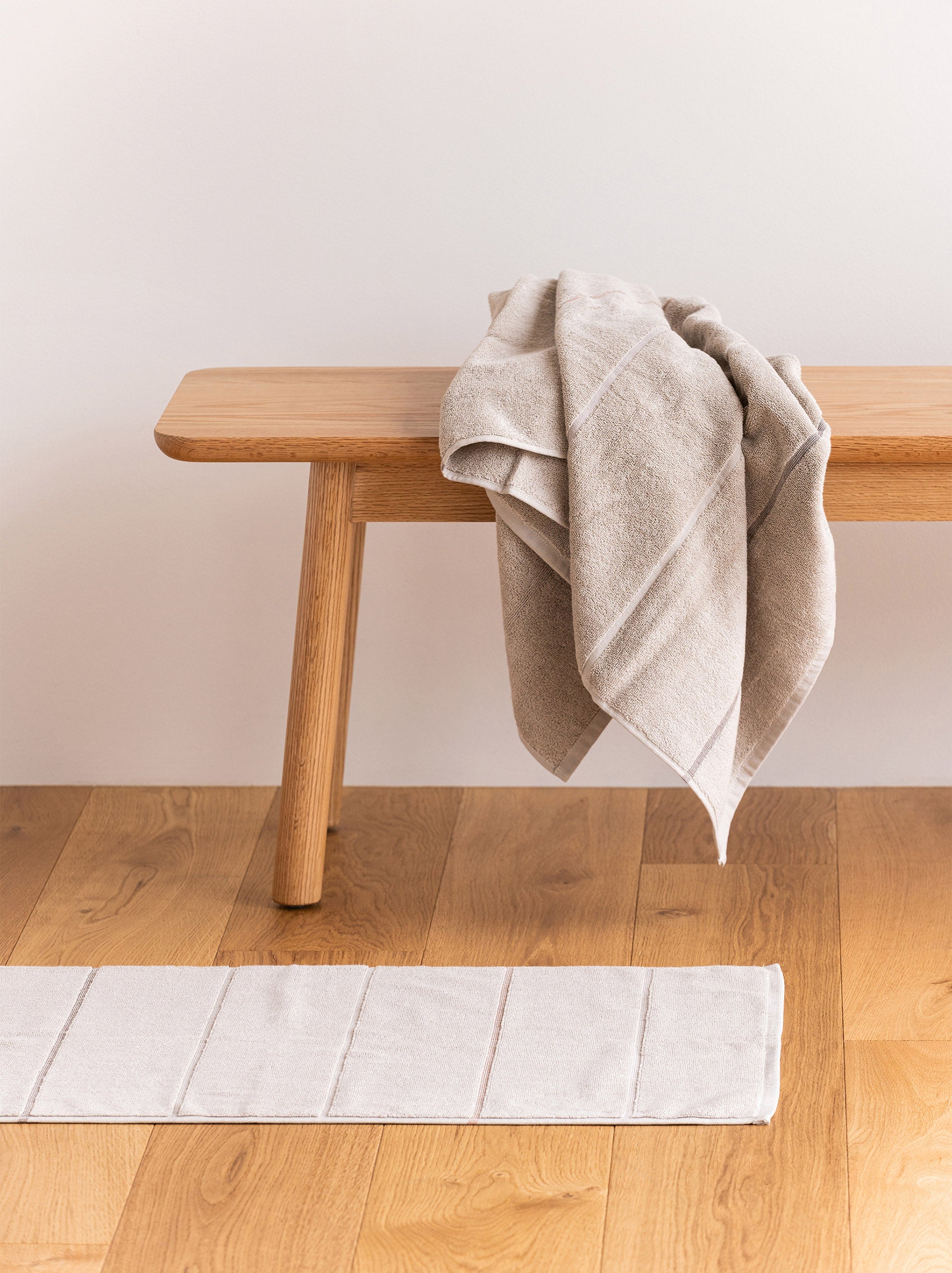 Pia Cotton Bath Mat Oat/Multi / Bath Mat