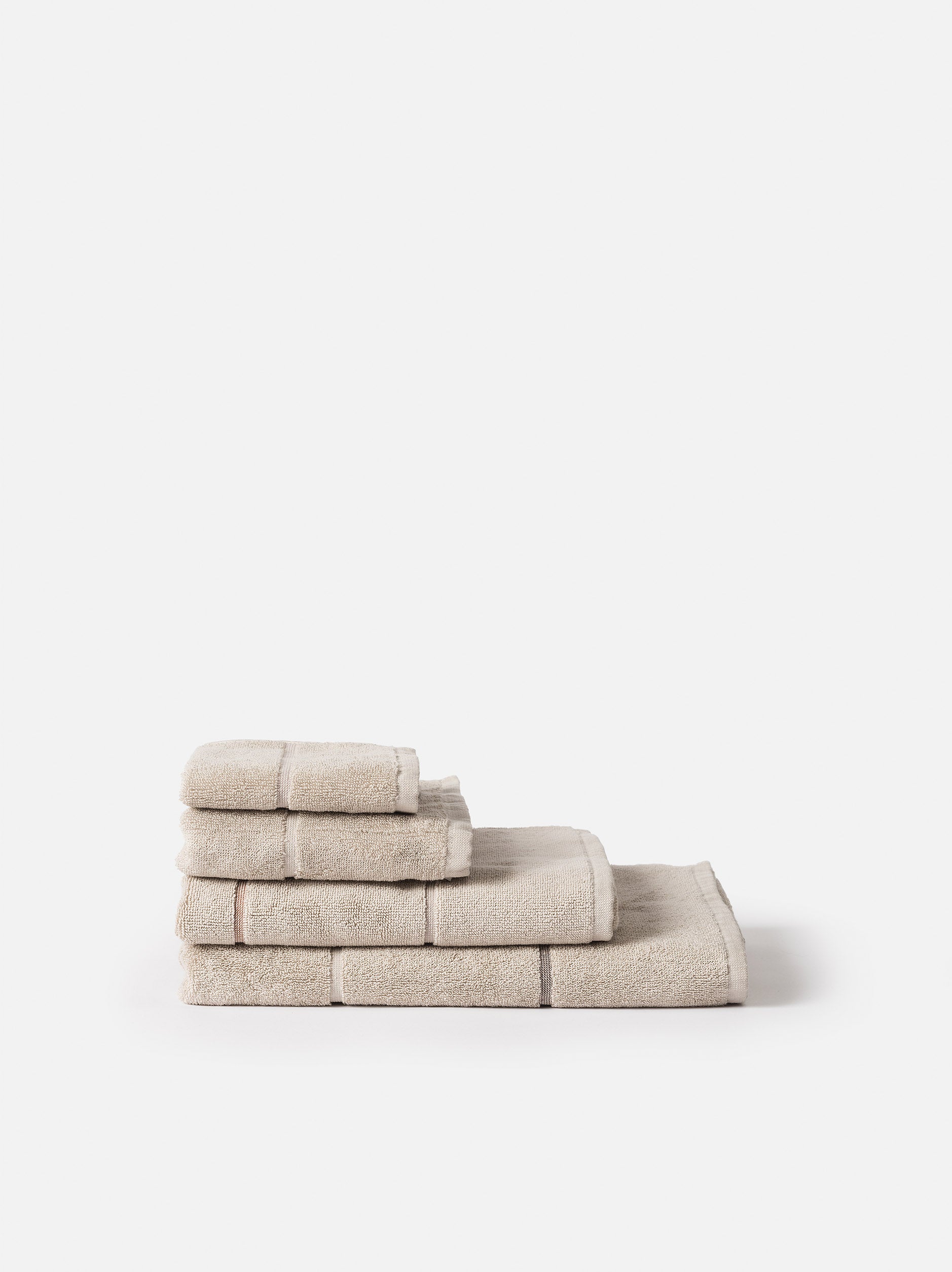Pia Cotton Face Cloth Oat/Multi / Face Cloth
