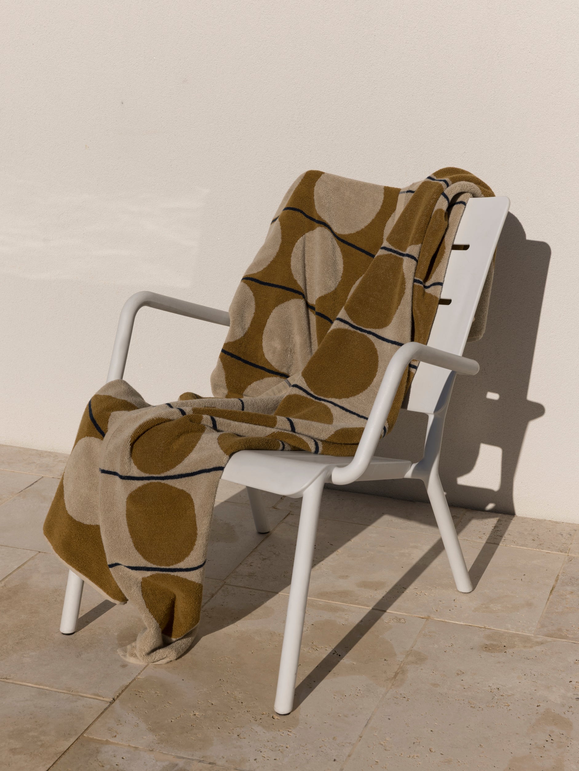 Abacus Beach Towel Oyster/Kumara / 100x180cm
