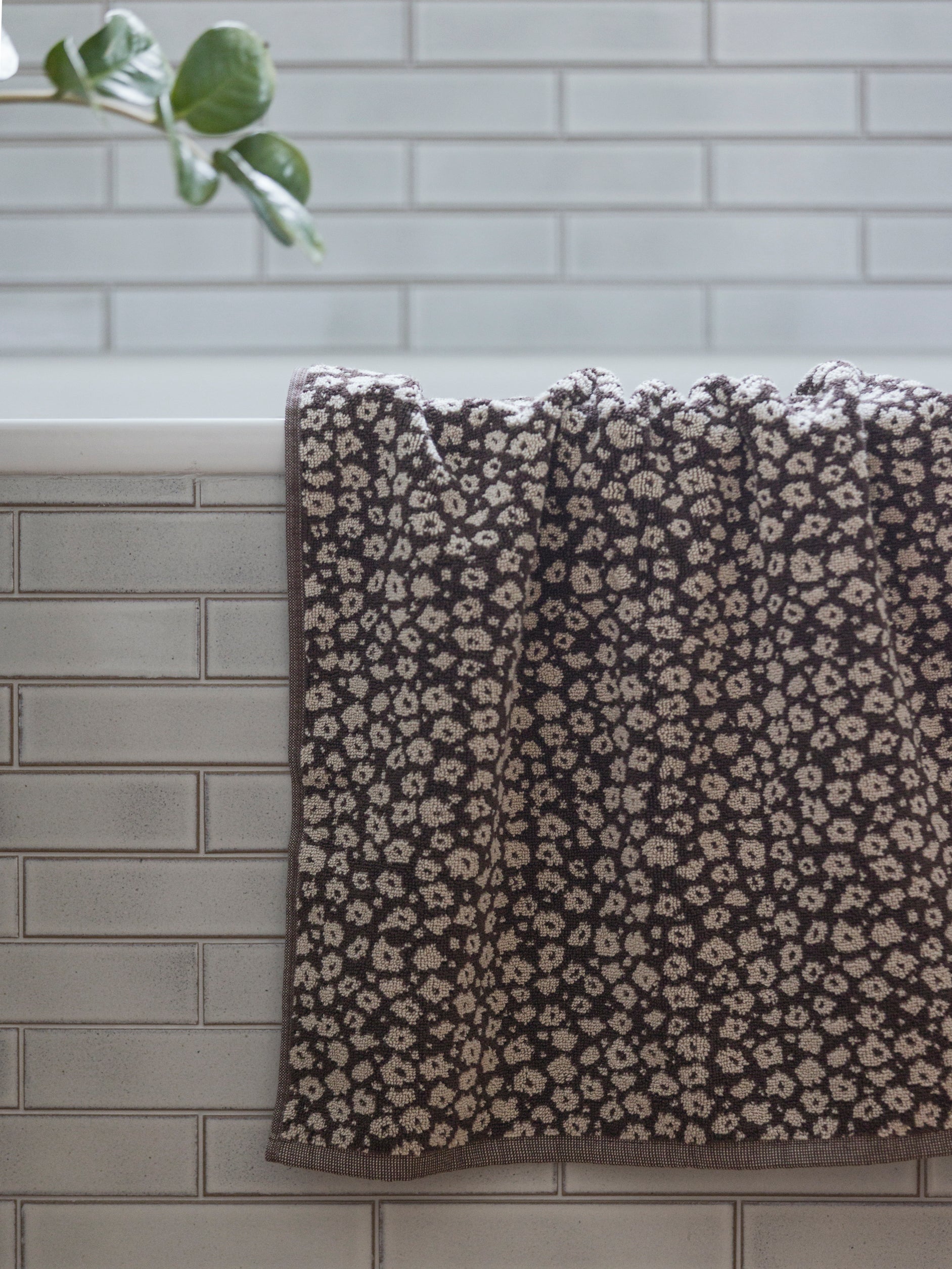 Forget Me Not Cotton Bath Towel Range Rye/Oat / Bath Mat