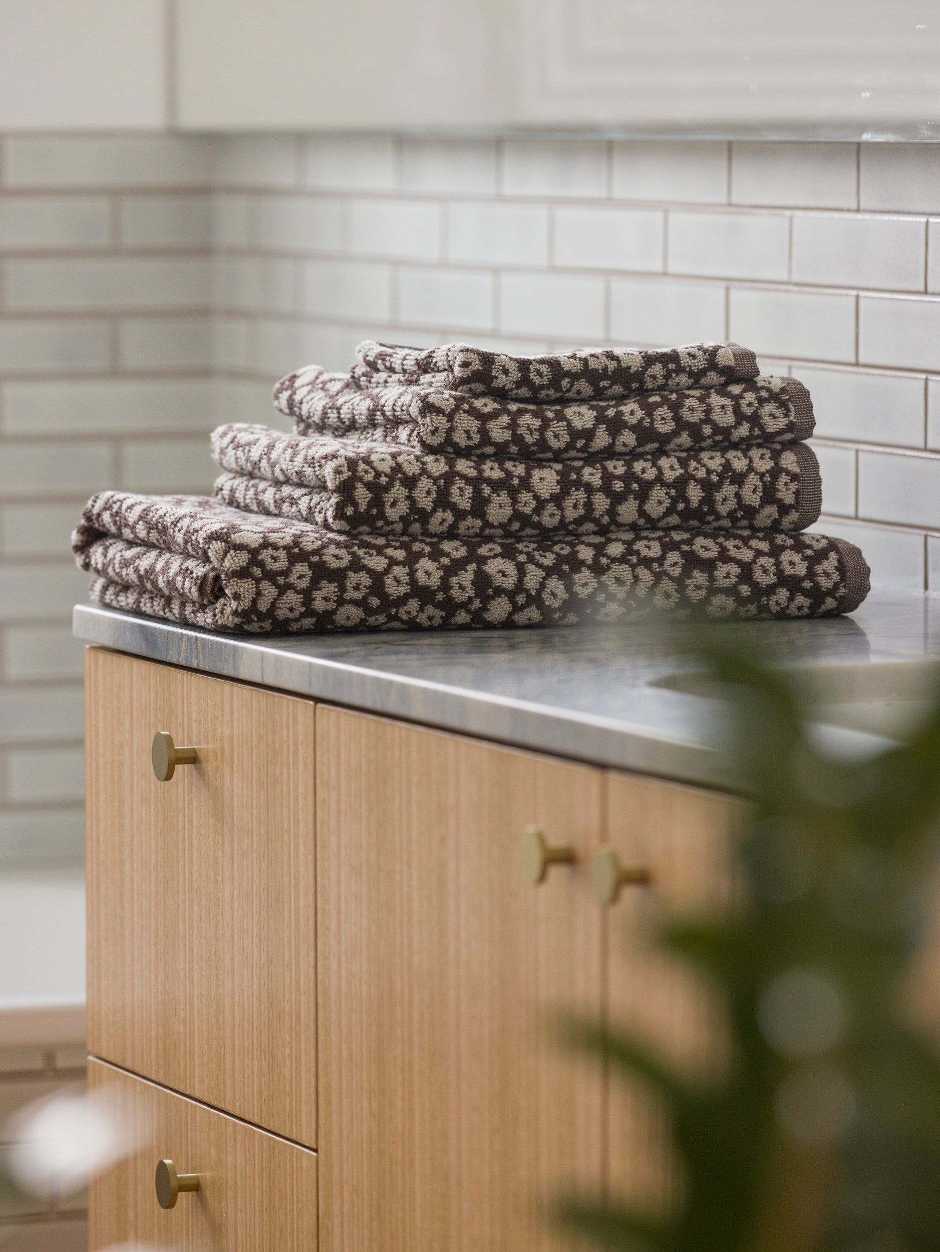Forget Me Not Cotton Bath Towel Range Rye/Oat / Bath Towel