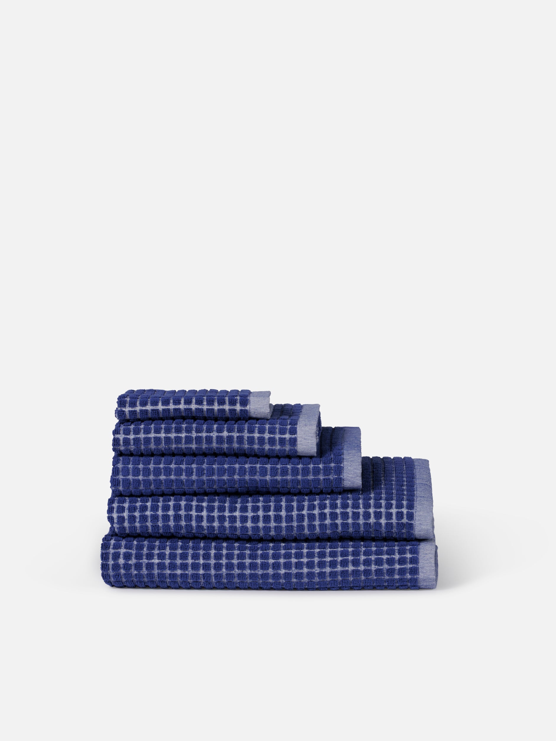 Nero Cotton Towel Range Cobalt/Cream / Hand Towel
