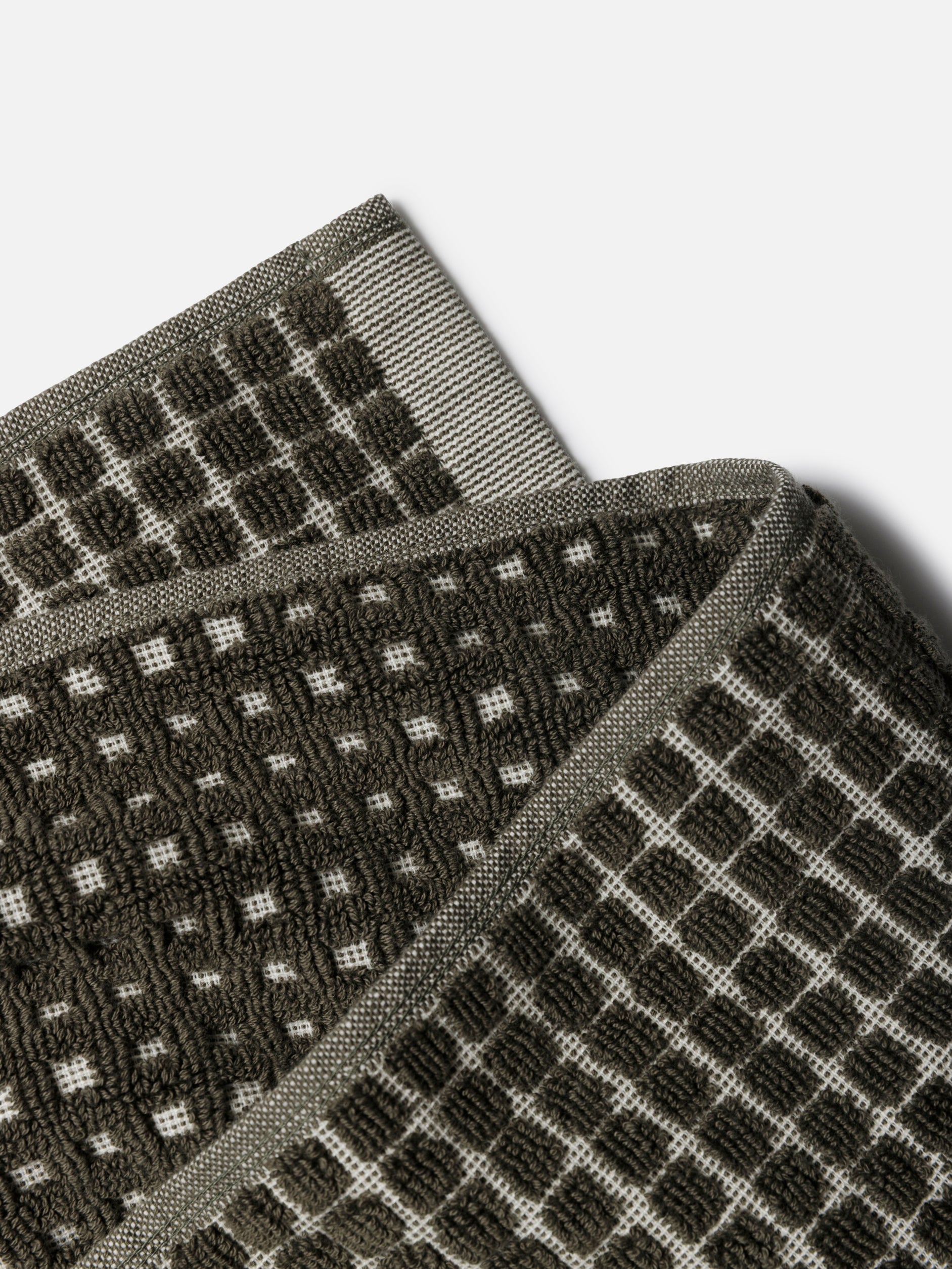 Nero Cotton Towel Range Ivy/Cream / Hand Towel