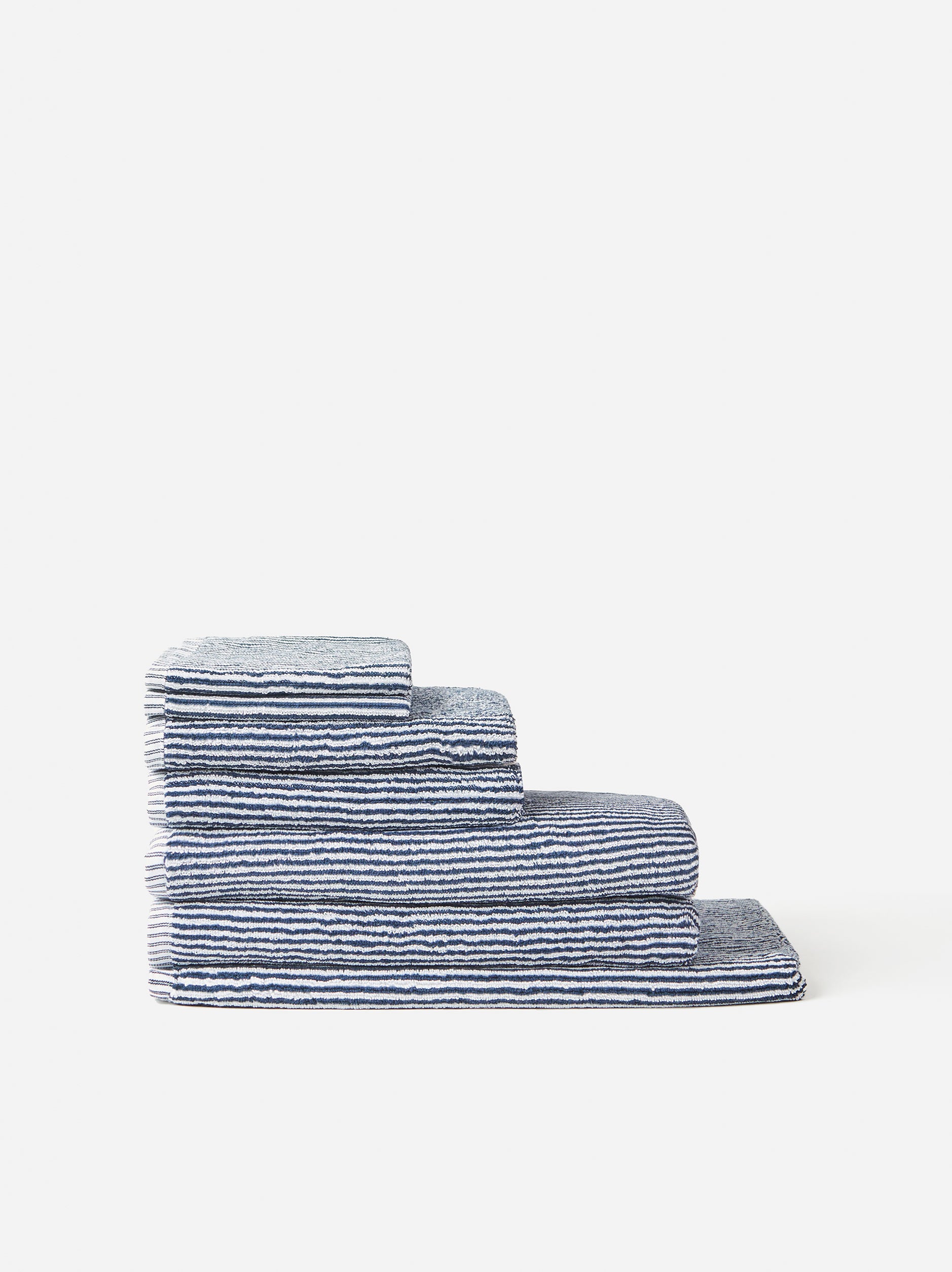 Stripe Cotton Towel Bundle Navy/White - Stripe / Towel Bundle