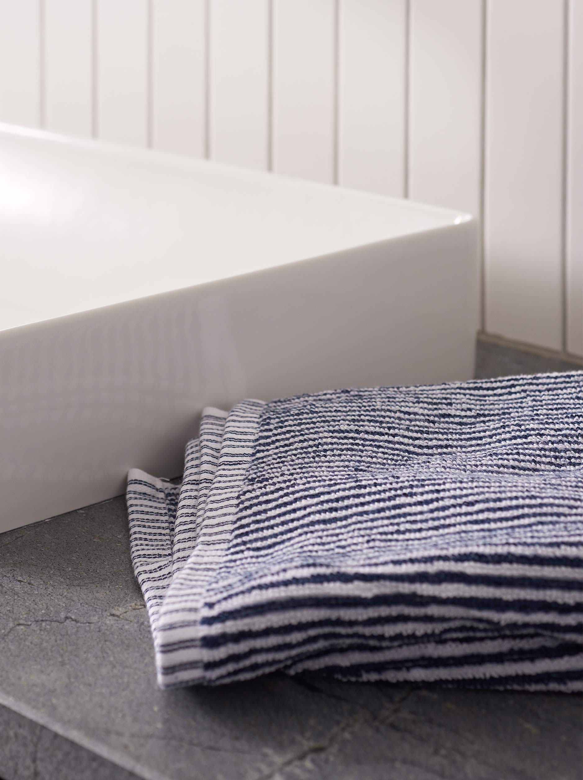 Stripe Cotton Towel Bundle Navy/White - Stripe / Towel Bundle
