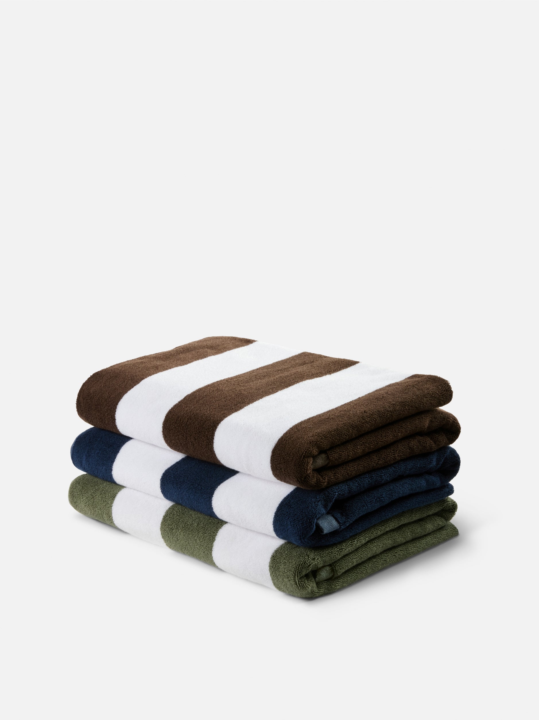 Stripe Beach Towel Cocoa/White / 90x170cm