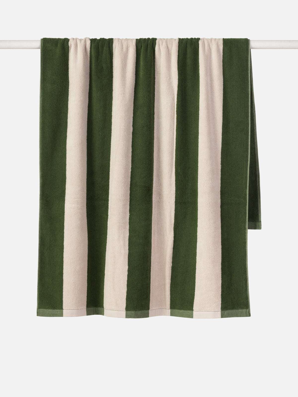 Striped Beach Towel Spirilina/Bone / 90x170cm