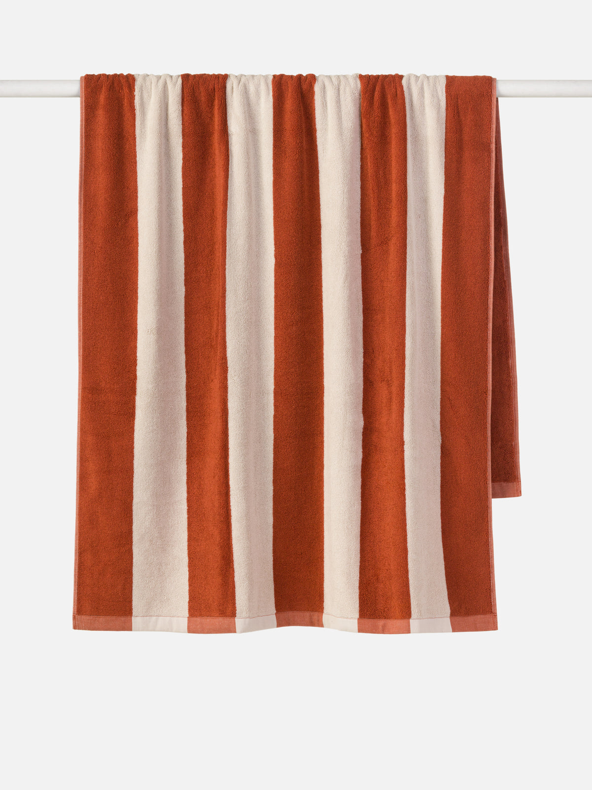 Striped Beach Towel Tamarillo/Bone / 90x170cm