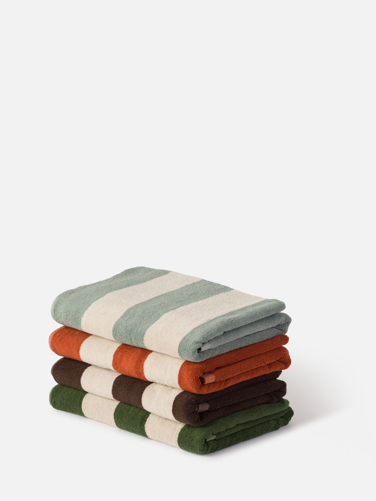 Striped Beach Towel Cocoa/Bone / 90x170cm