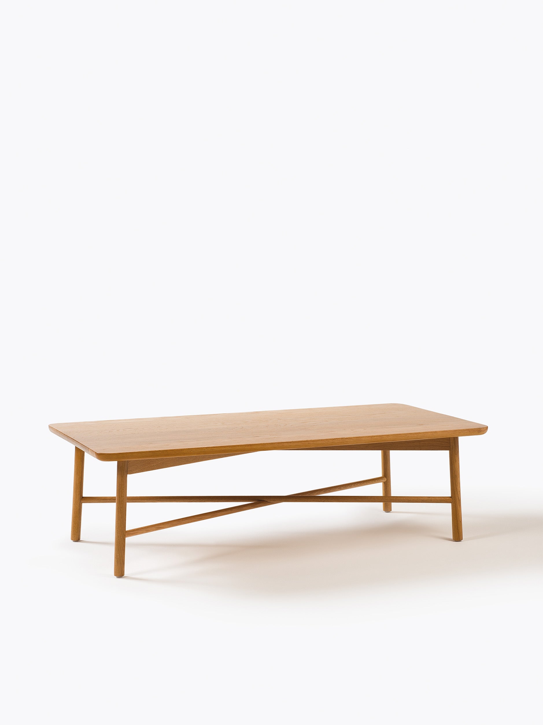 Radial Rectangular Coffee Table Oak / One Size