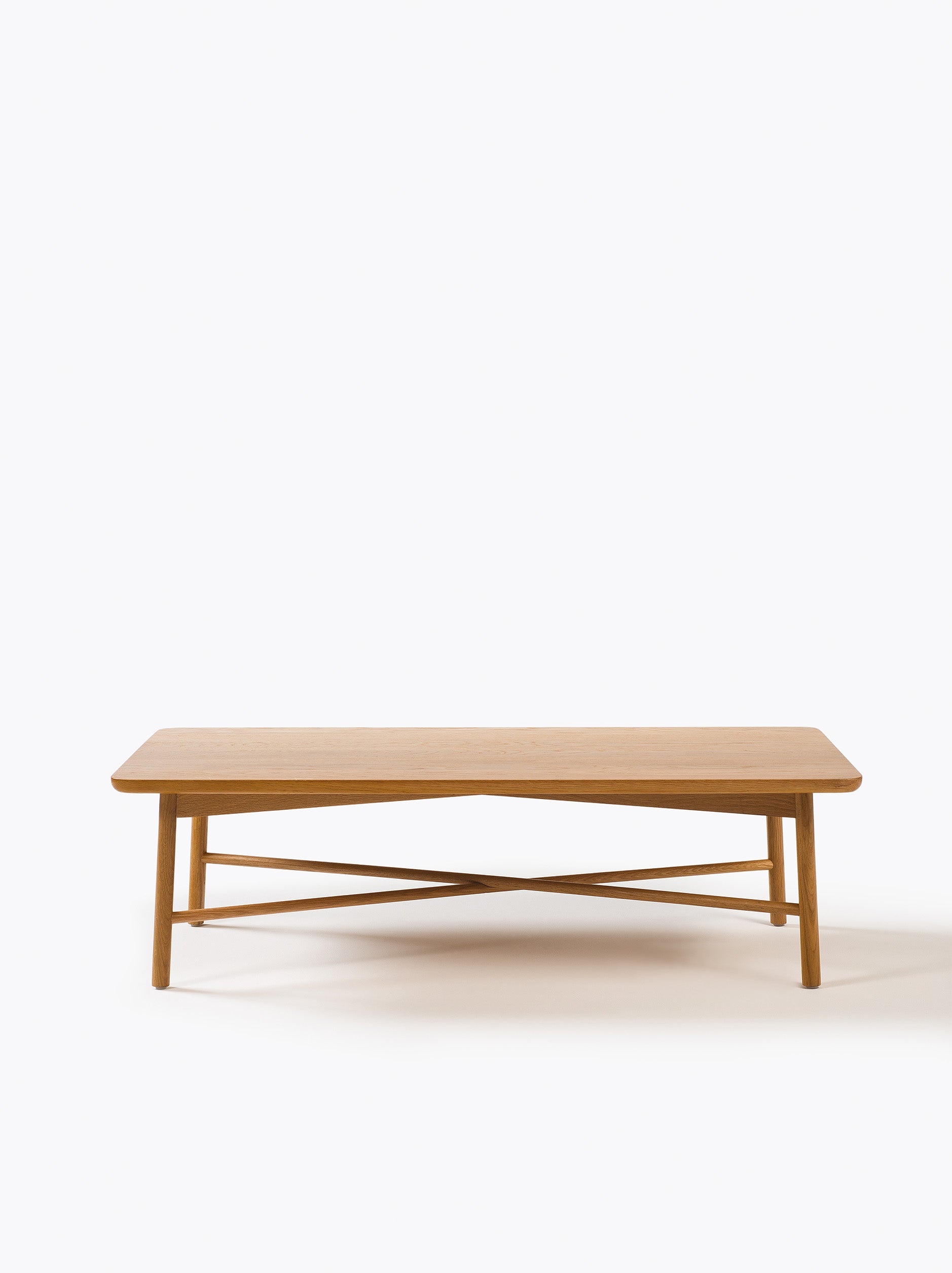 Radial Rectangular Coffee Table Oak / One Size
