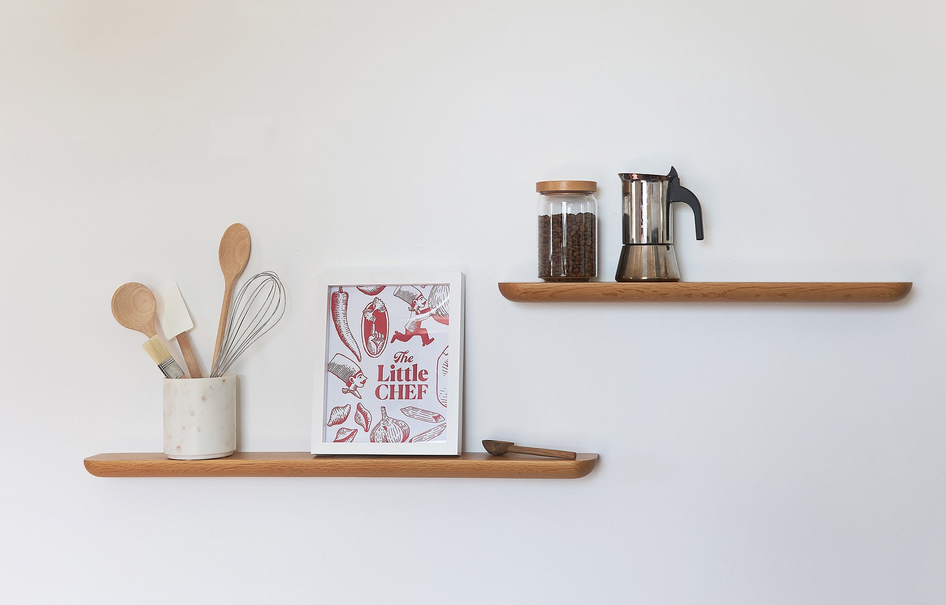 Radial Floating Shelf Natural Oak / Medium