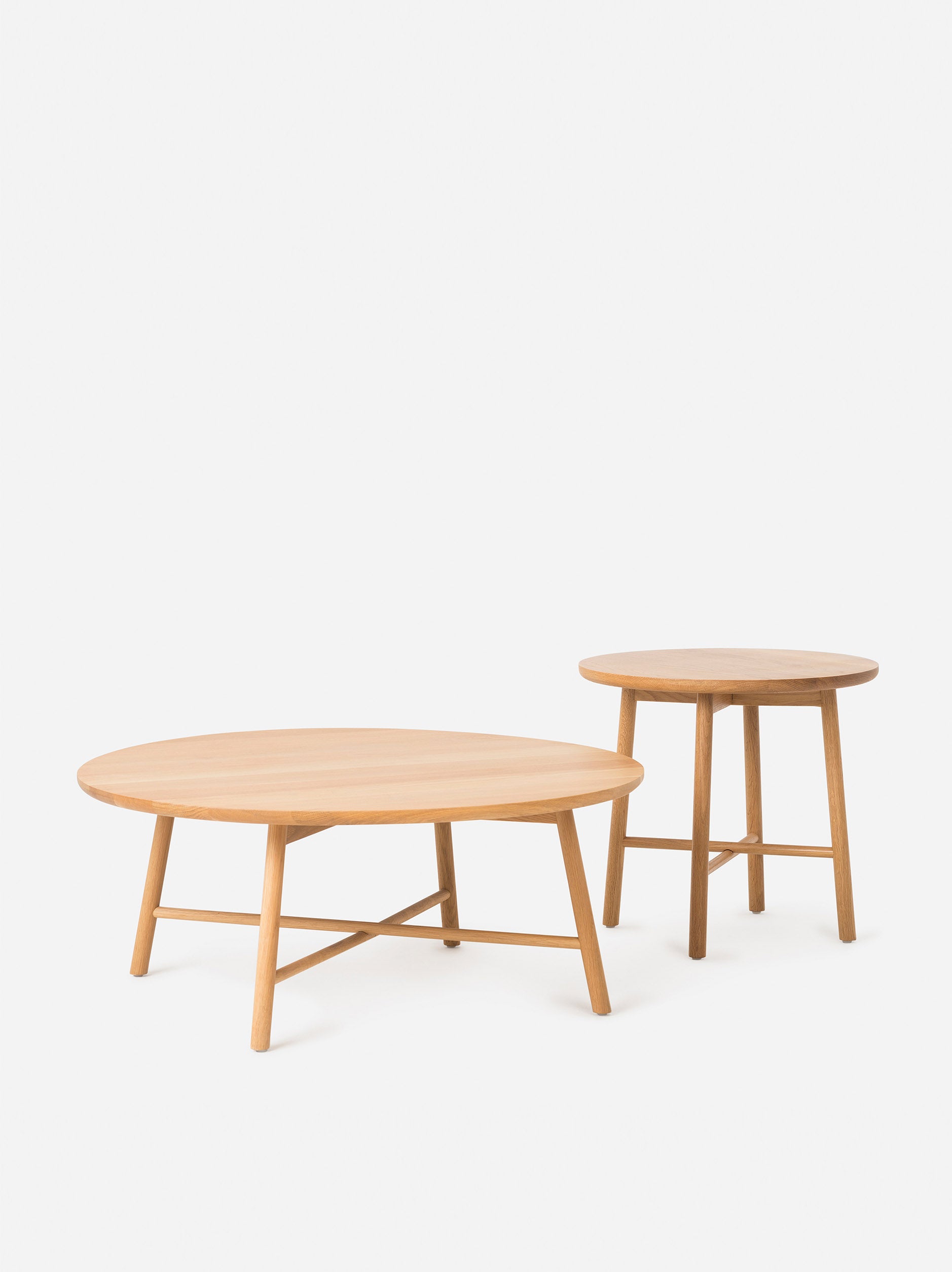 Radial Round Coffee Table Oak / One Size