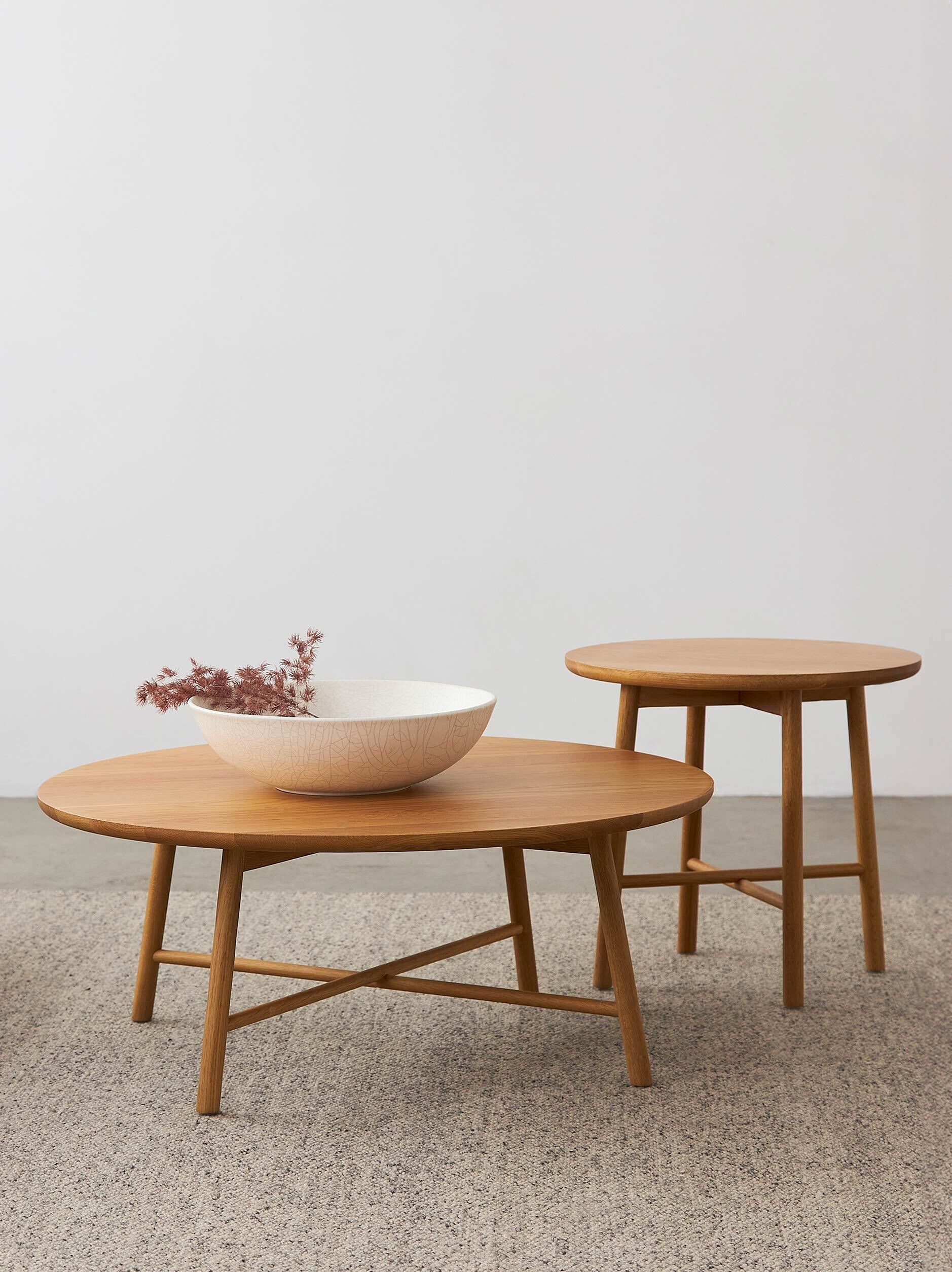 Radial Round Side Table Oak / One Size