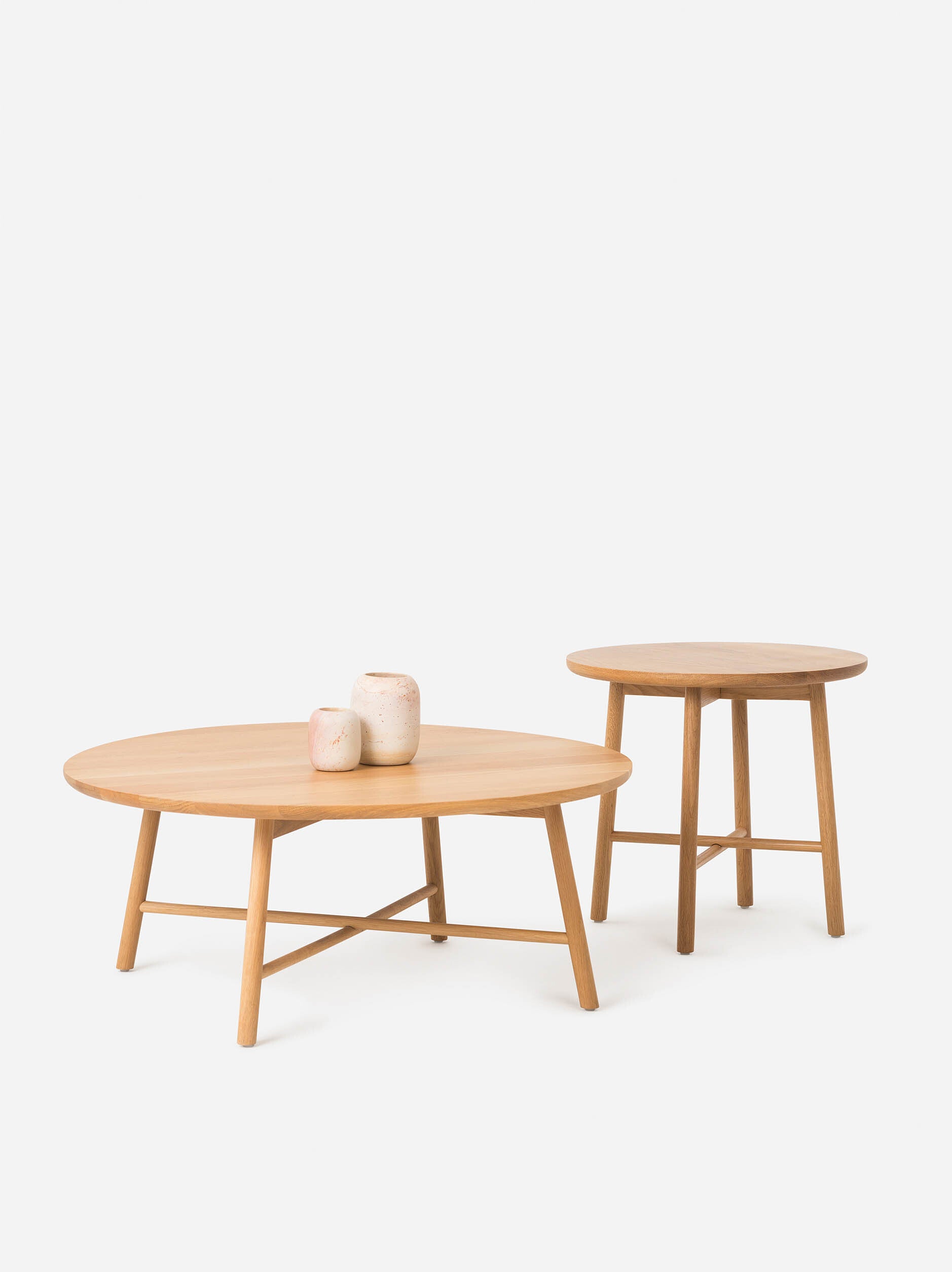 Radial Round Side Table Oak / One Size