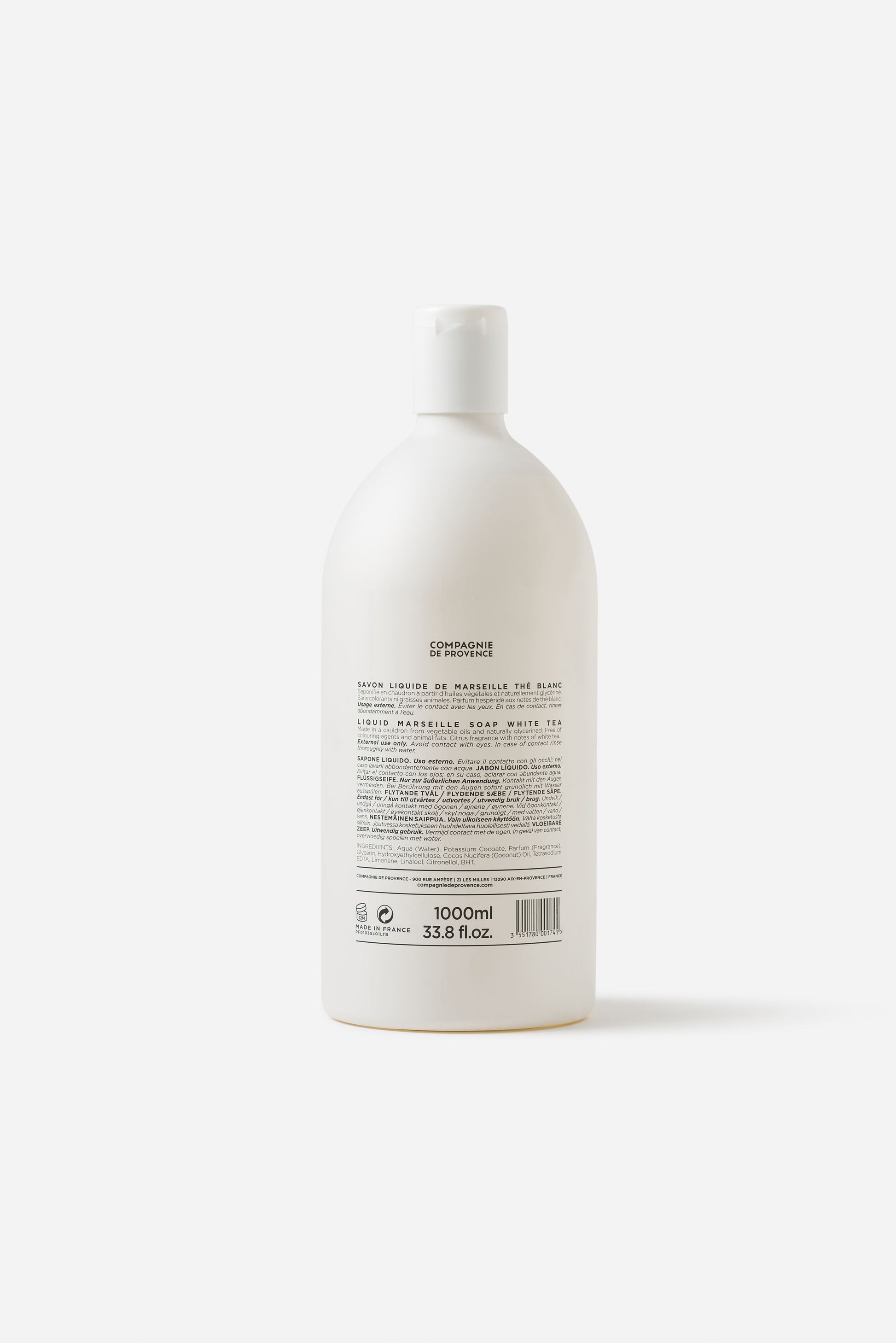 Black & White Liquid Marseille Soap Refill White Tea / 1L