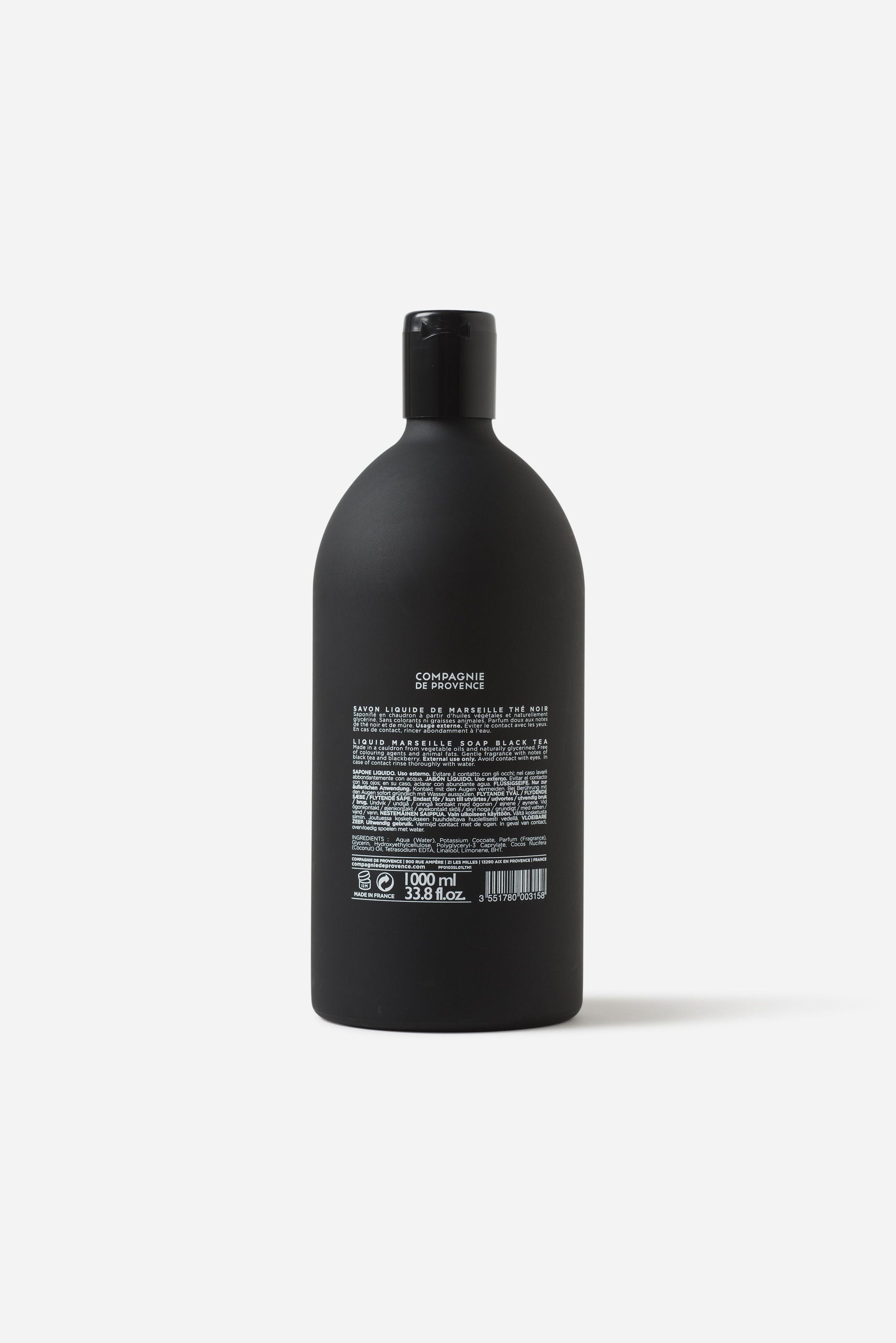 Black & White Liquid Marseille Soap Refill Black Tea / 1L