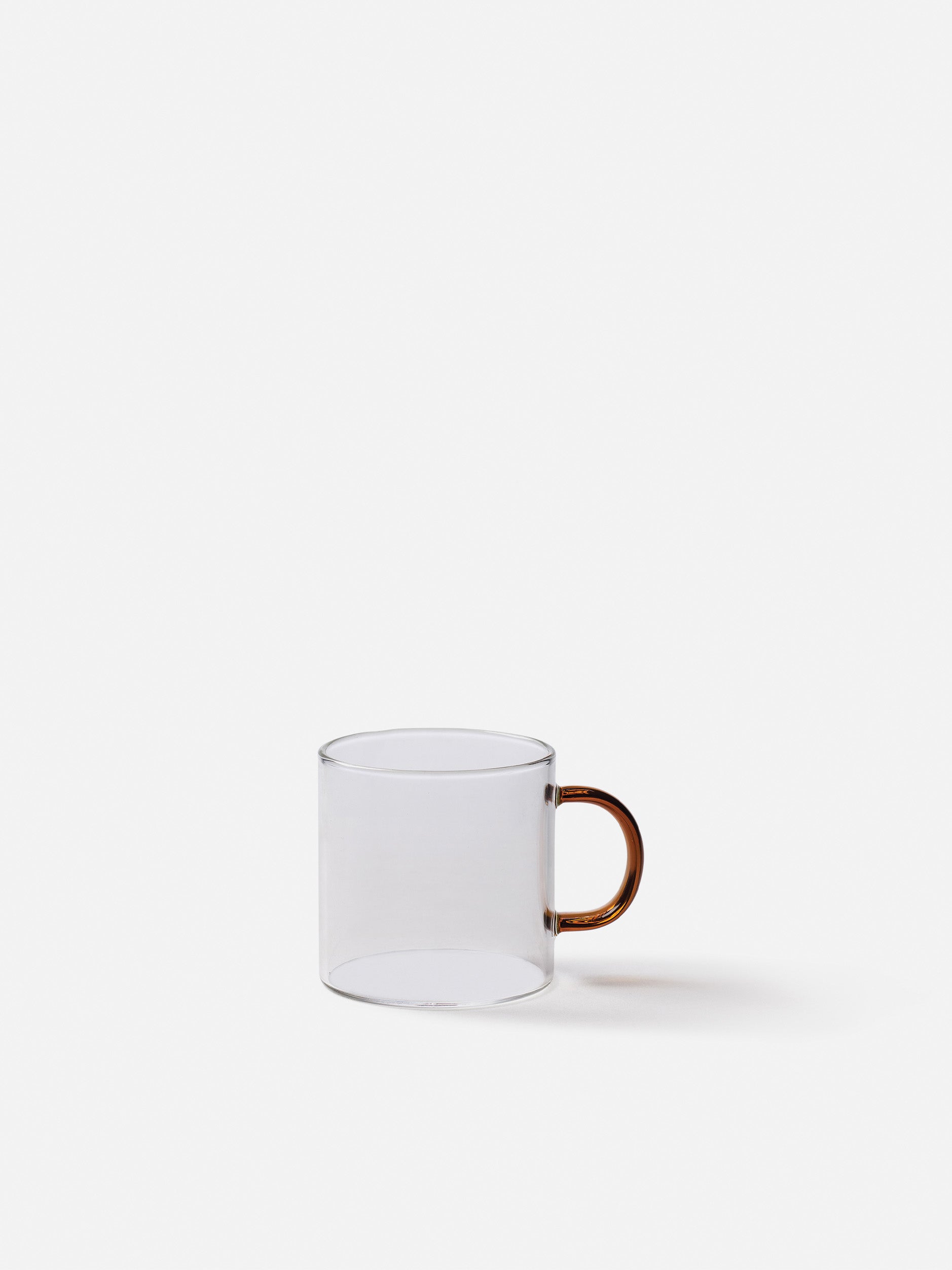 Mug w/ Coloured Handle Set of 4 Clear/Amber / 300ml