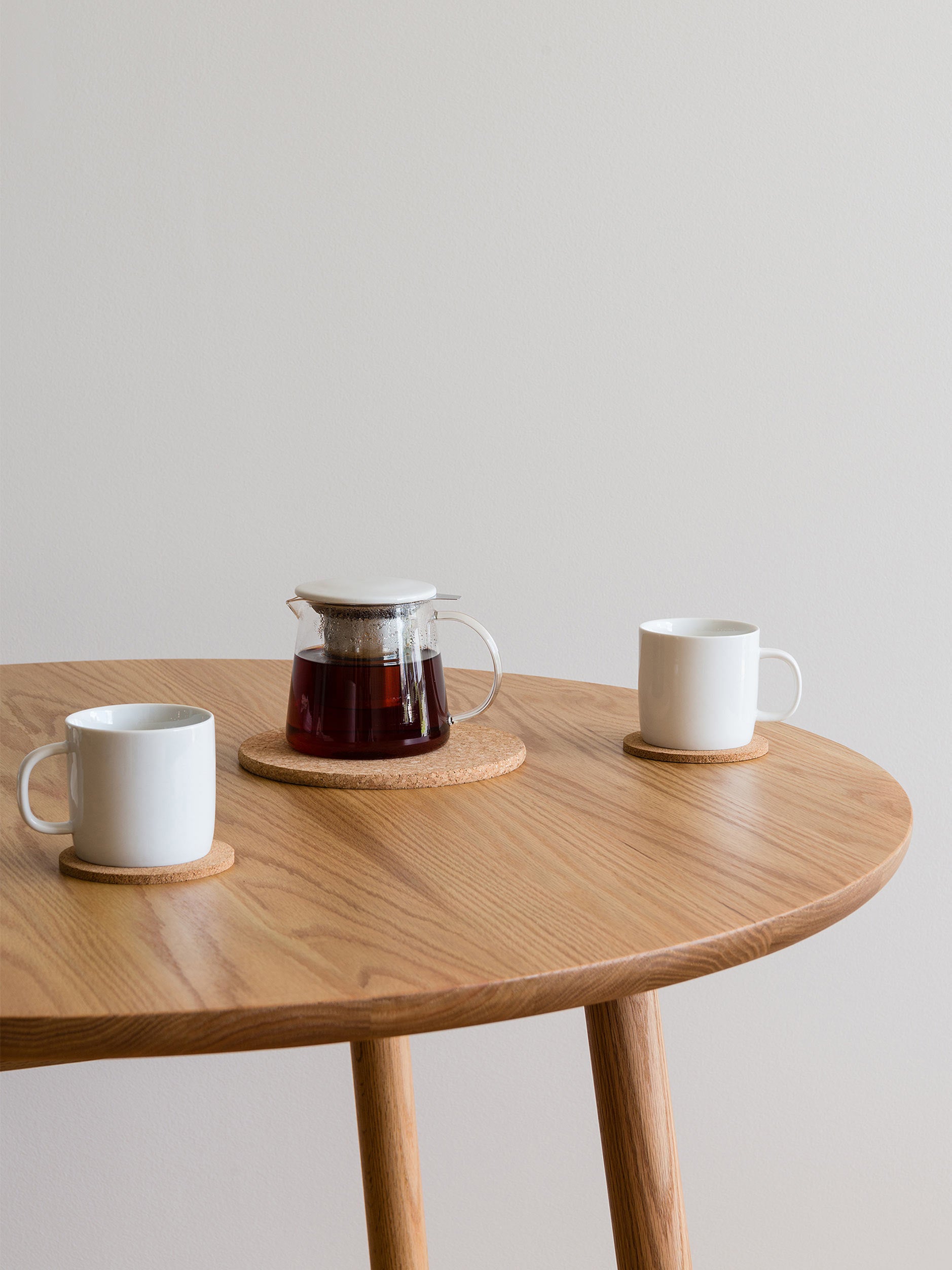 Teapot w/Porcelain Lid Clear/White / 500ml
