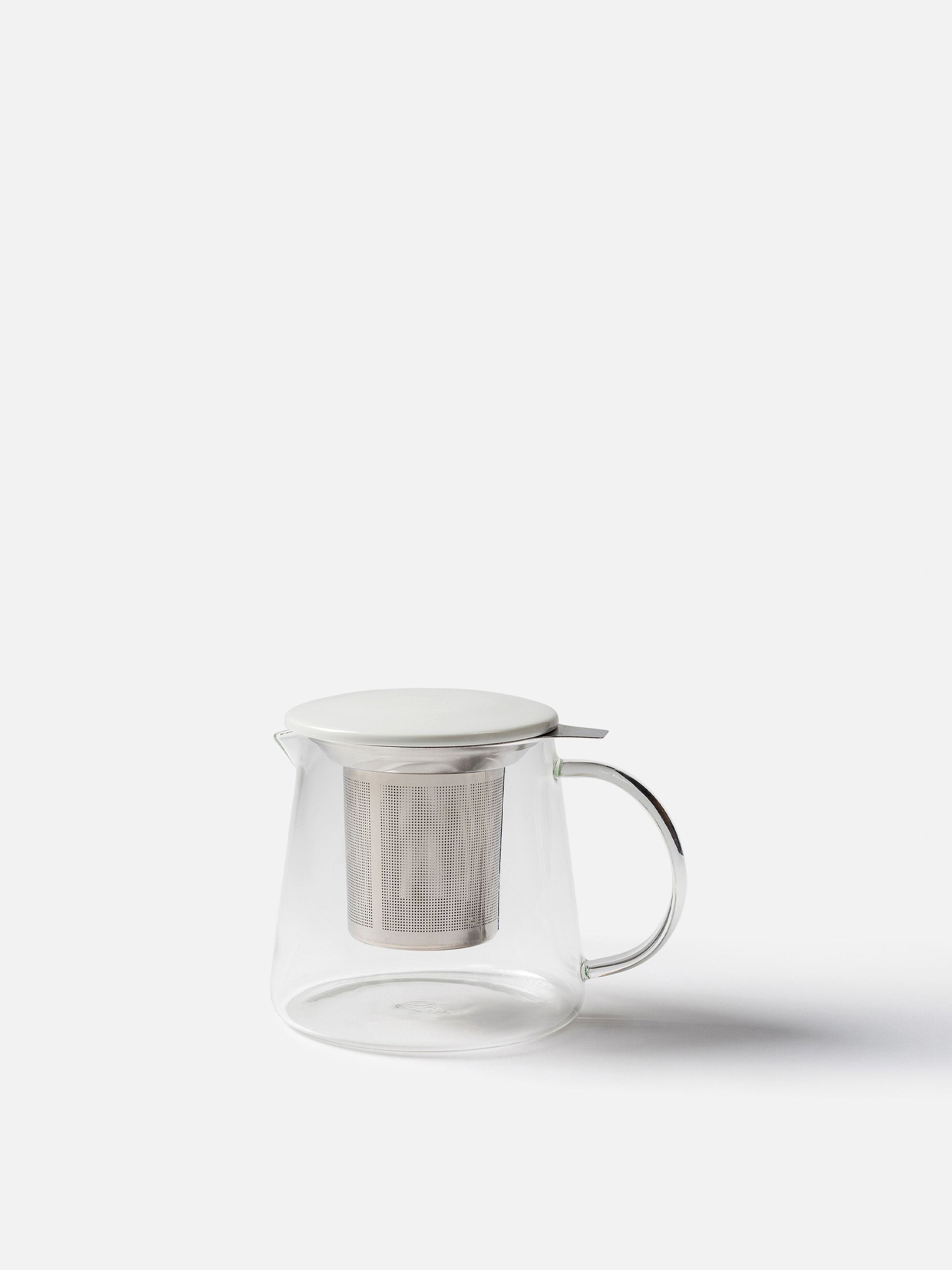 Teapot w/Porcelain Lid Clear/White / 500ml