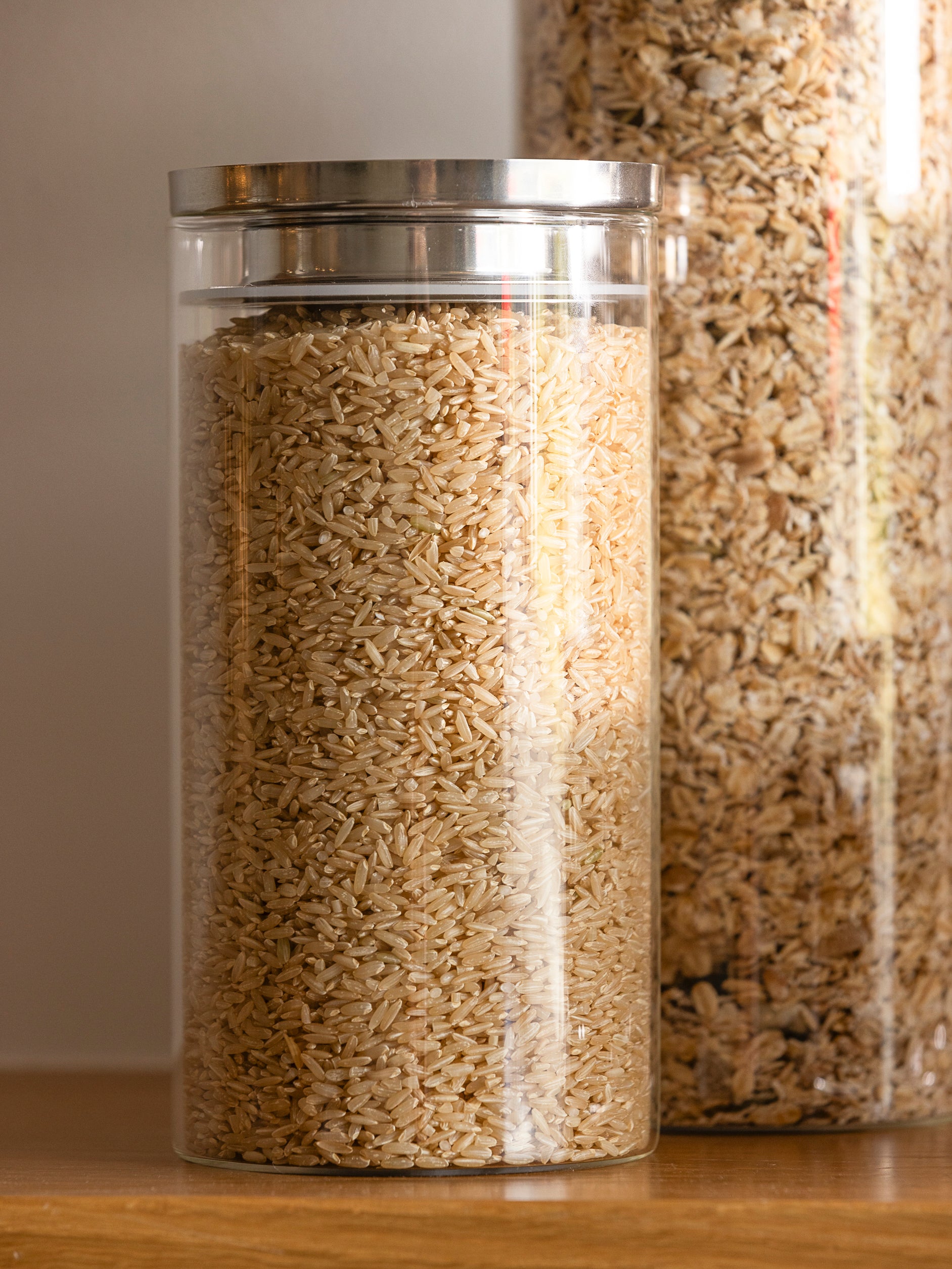 Stacking Canister Clear/Stainless Steel / Medium