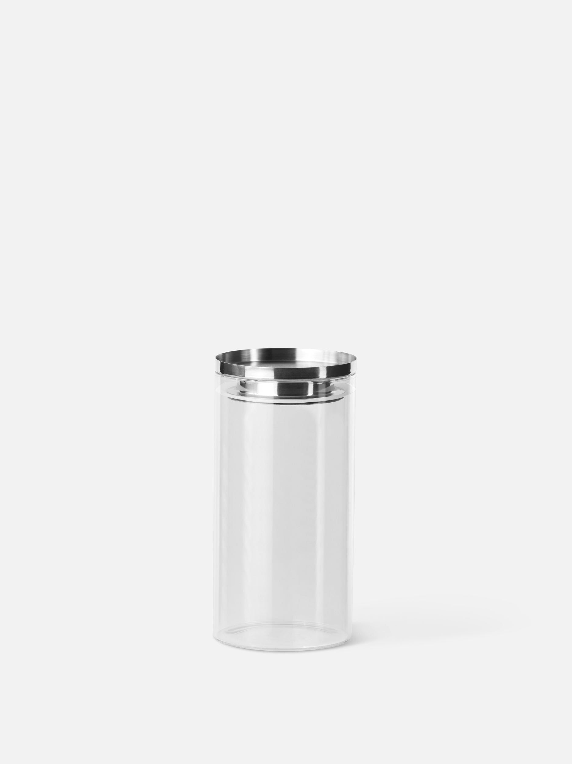 Stacking Canister Clear/Stainless Steel / Medium