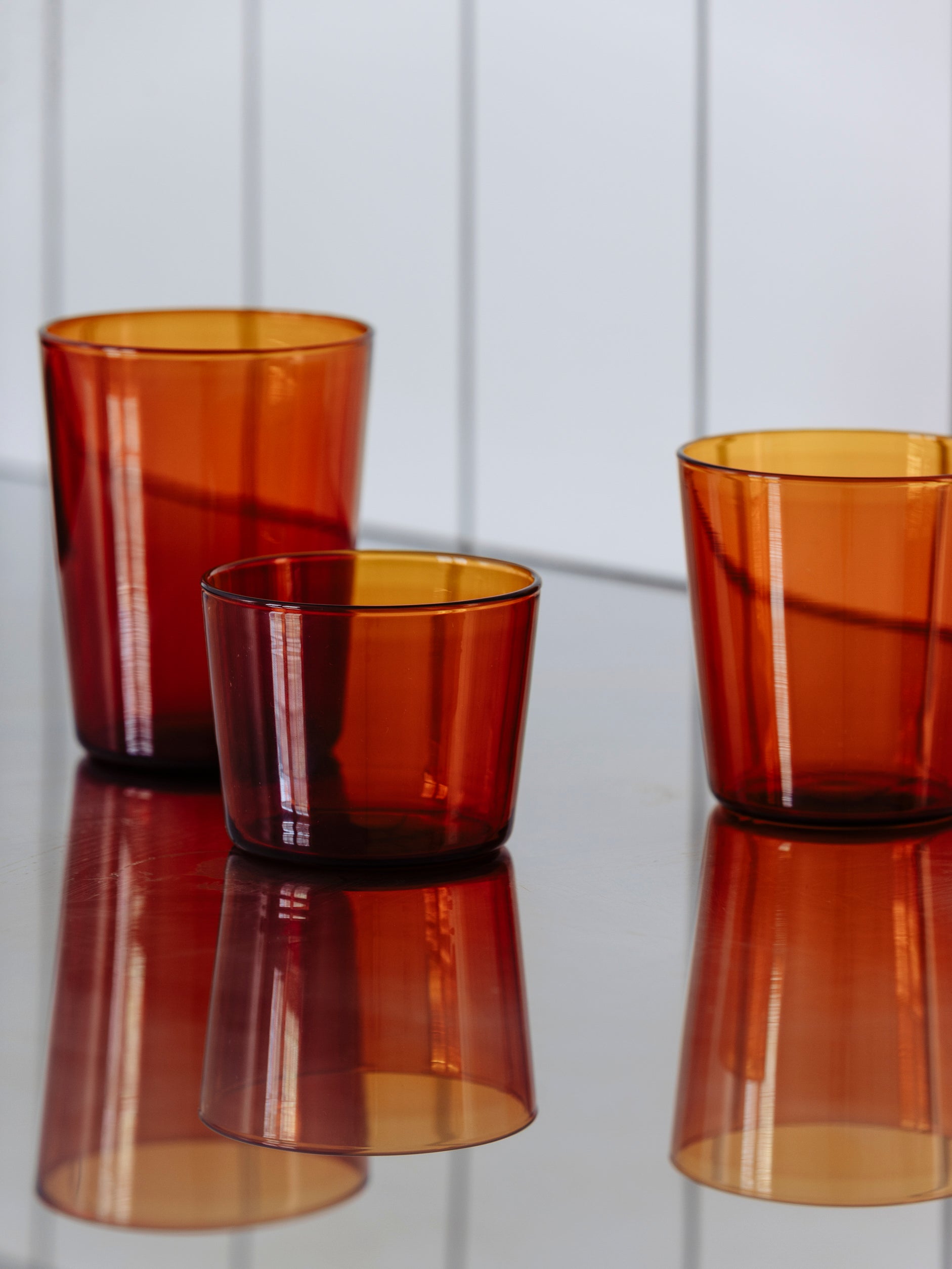 Glass Tumbler Set/4 Amber / 500ml