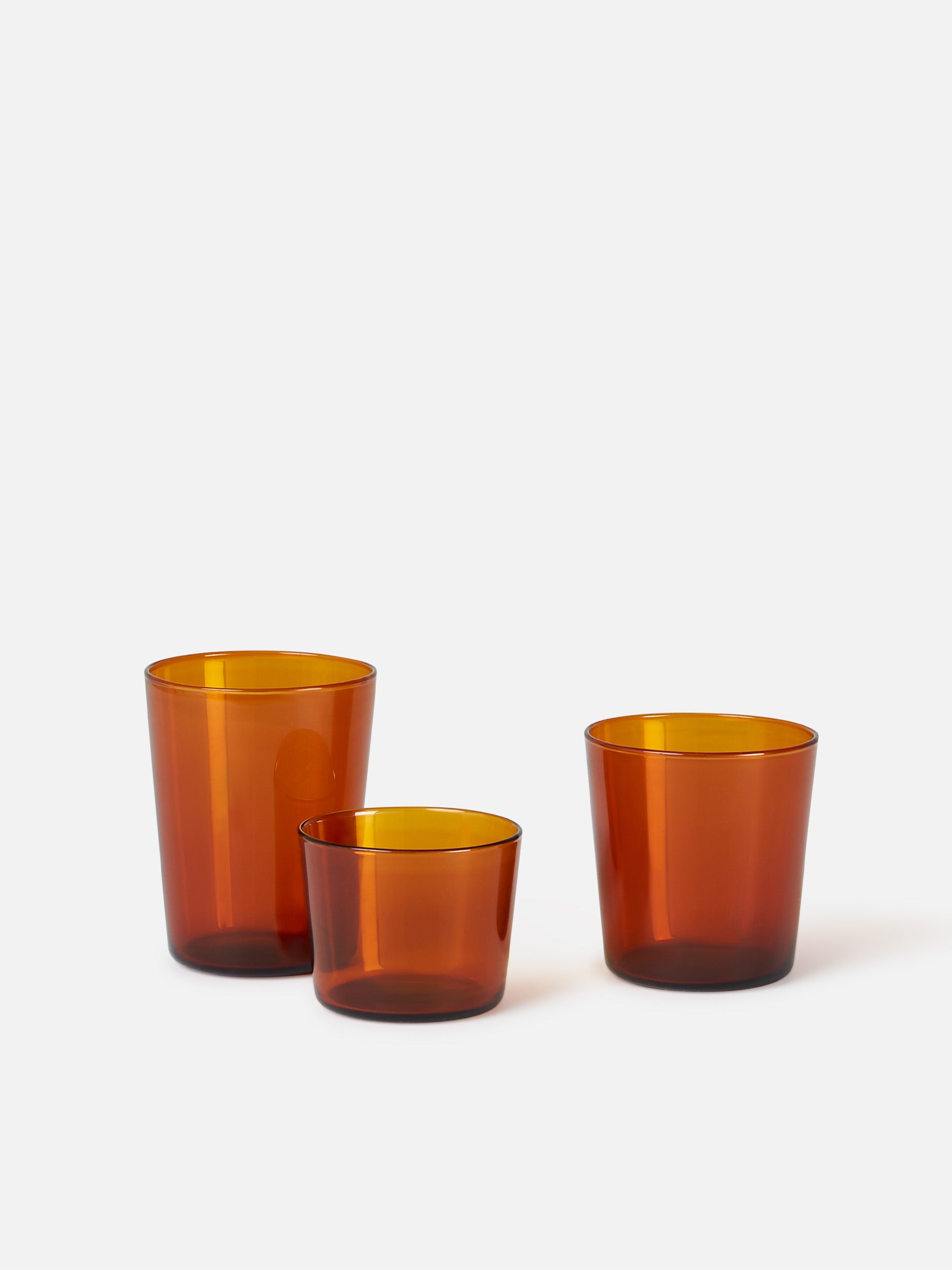 Glass Tumbler Set/4 Amber / 360ml
