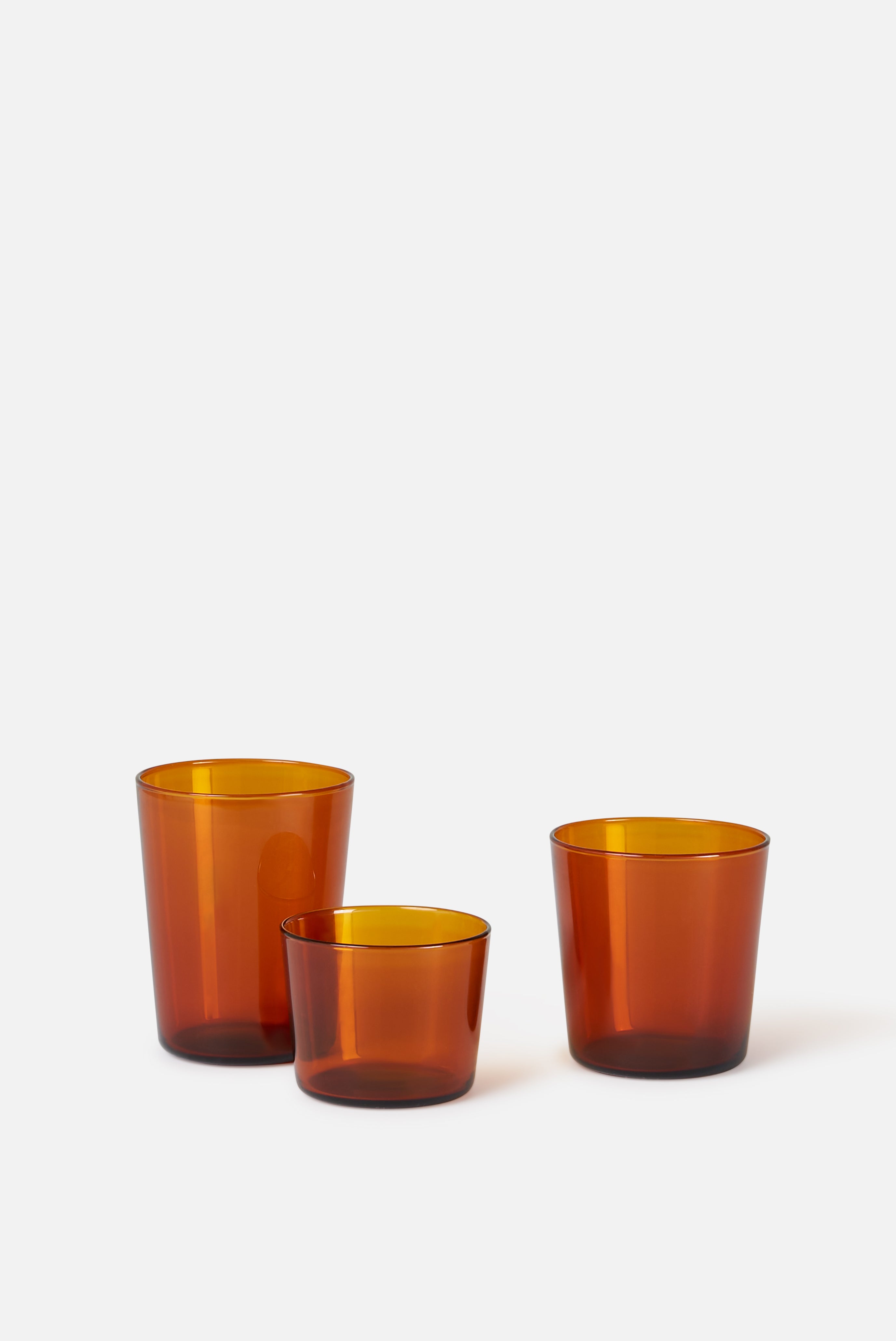 Glass Tumbler Set/4 Amber / 250ml